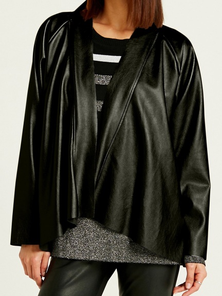 Vegan Leather Swing Jacket by Planet