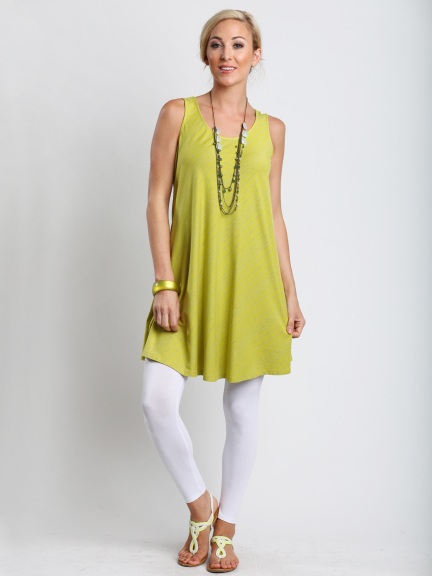 Viola Gauze Split Neck Tank - Splash
