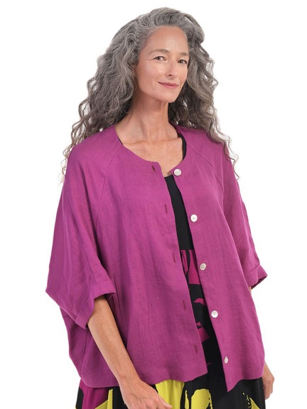 Violet Linen Jacket by Alembika