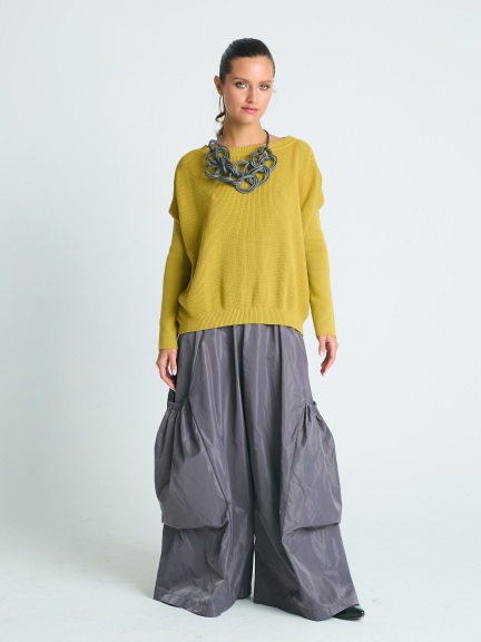 Waffle Basic Crewneck Sweater by Planet by Lauren G