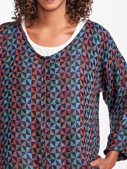 Whisperer Multicolor Linen Pullover by Flax