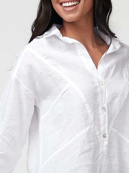 White Linen Shirt by Inizio