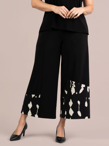 Wide Leg Crop Blocked Print by Sympli