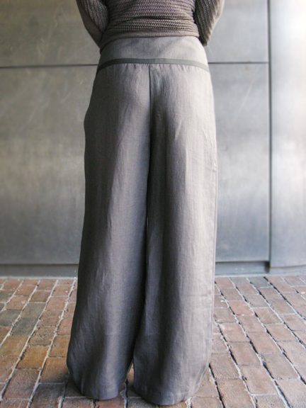 Wide Leg Ribbon Trousers by Sarah Pacini