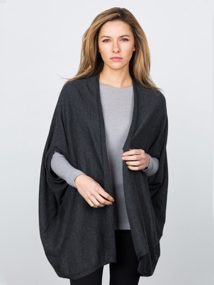 Worsted Ruana Vest by Kinross Cashmere 