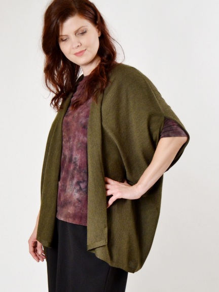 Worsted Ruana Vest by Kinross Cashmere