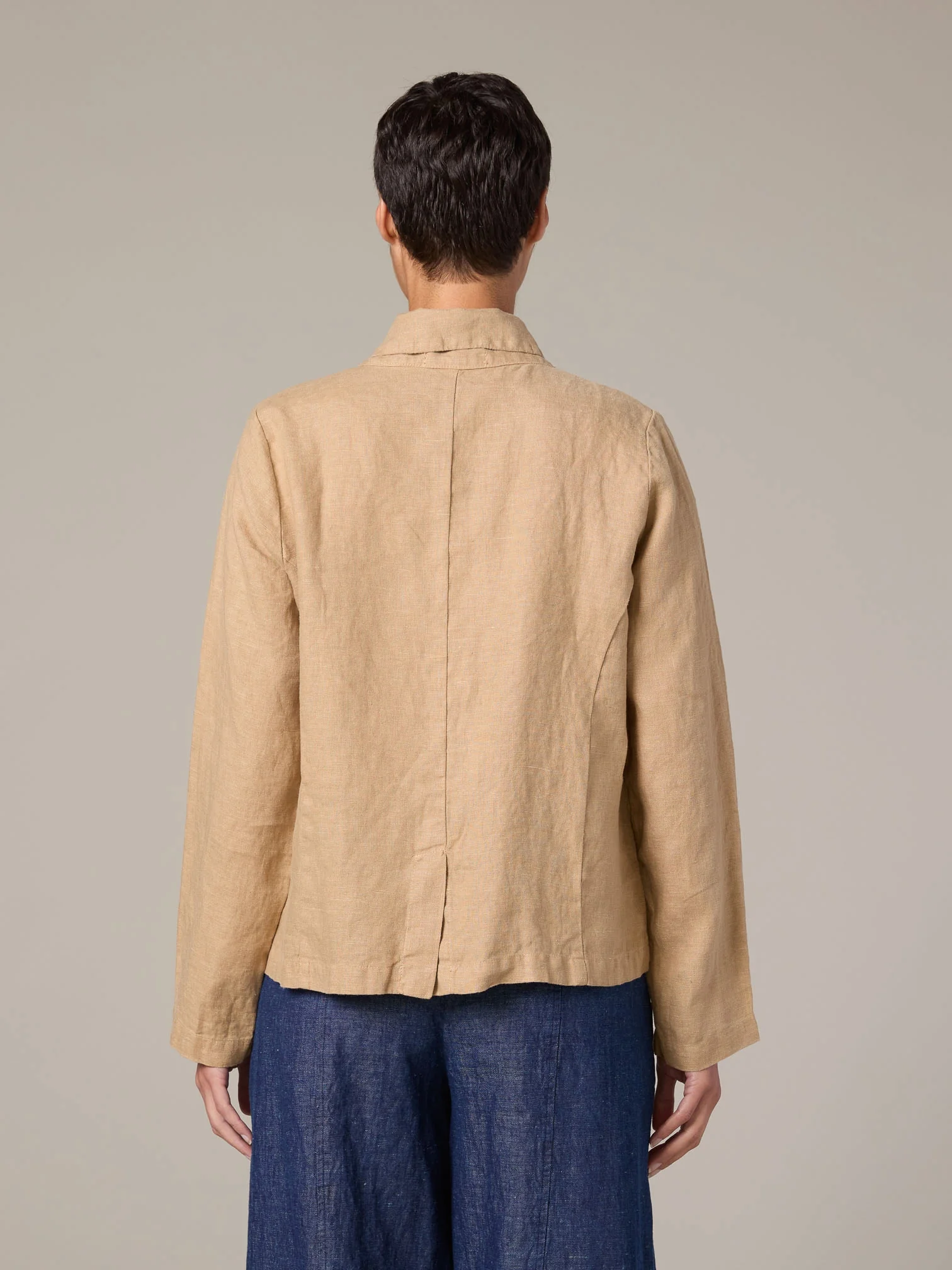 1 Button Blazer in Bark