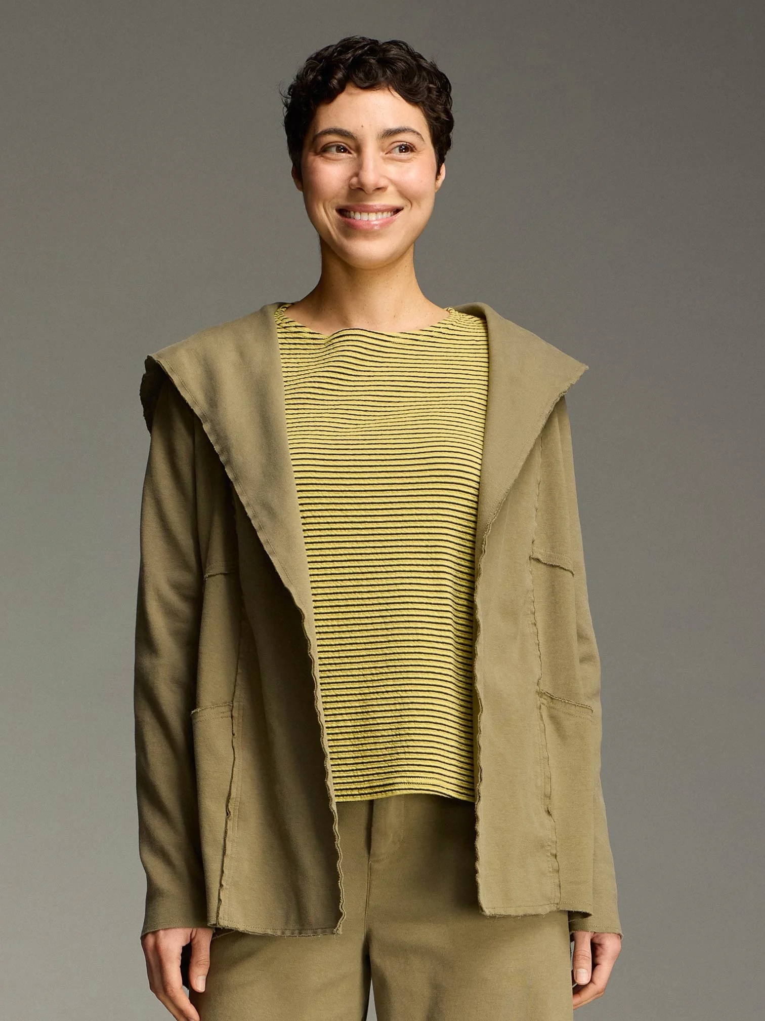 3/4 Slv Boatneck Tee in Pea