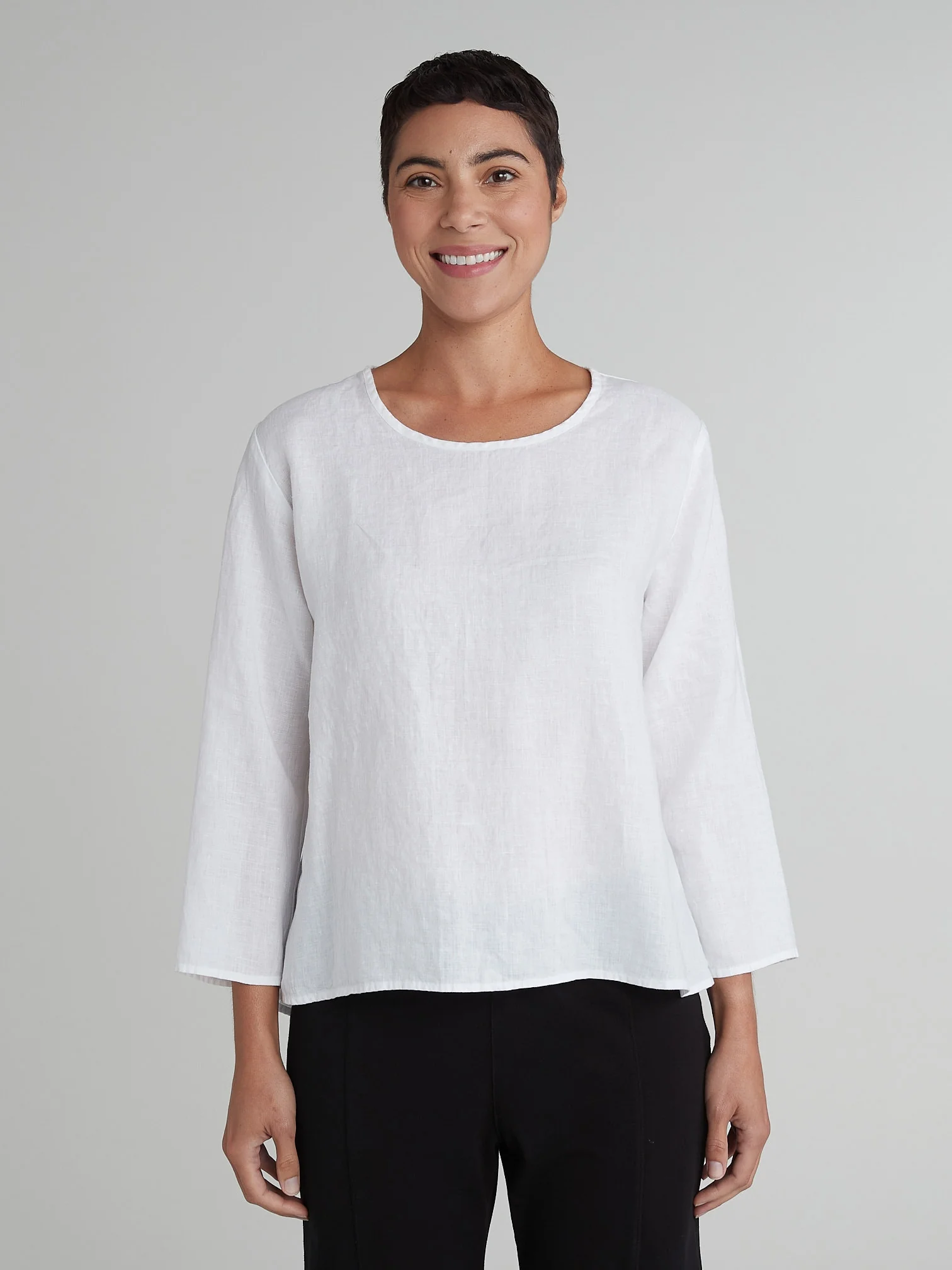 3/4 Split Back in White