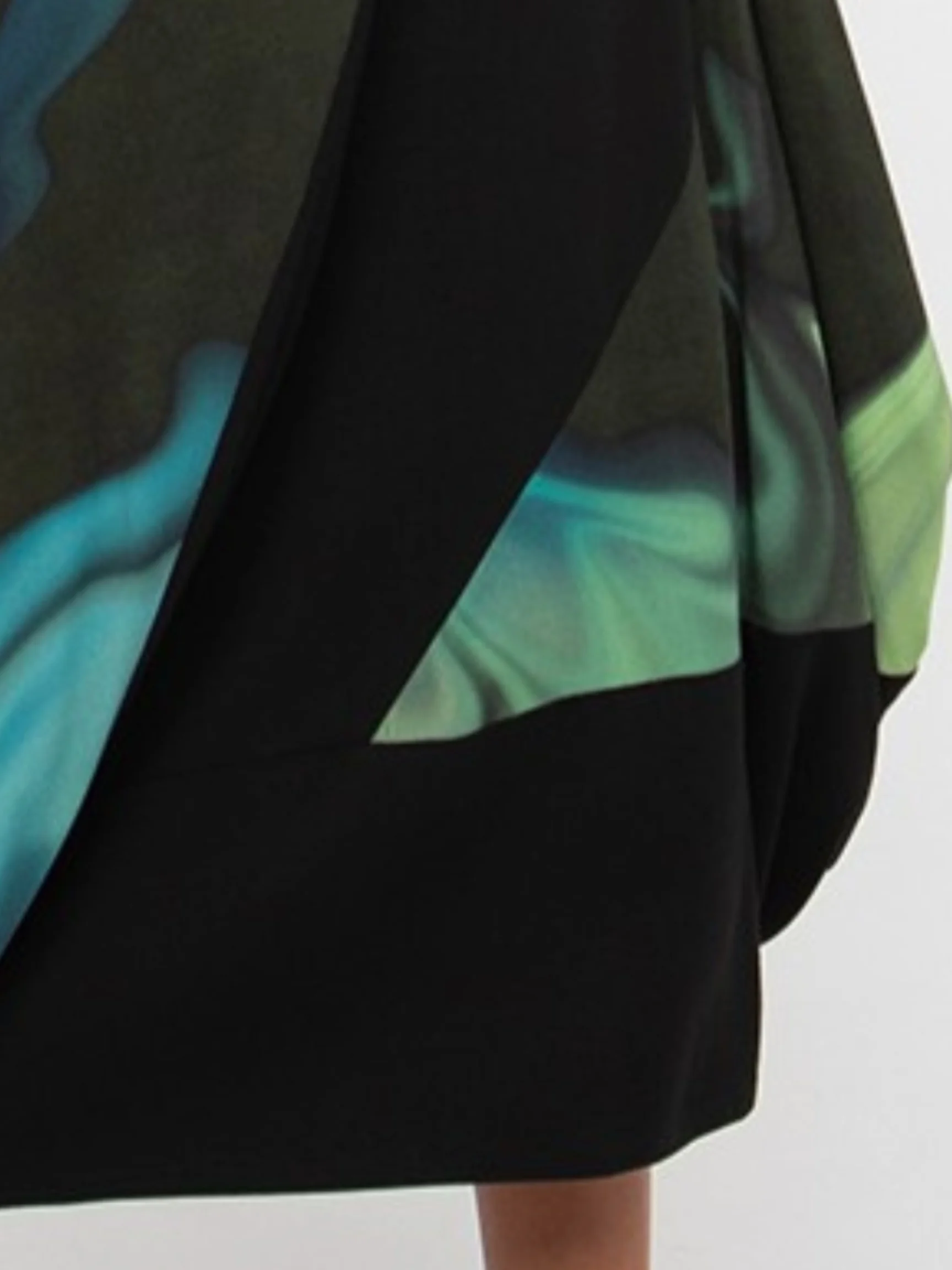 Abstract Midi Skirt in Blue