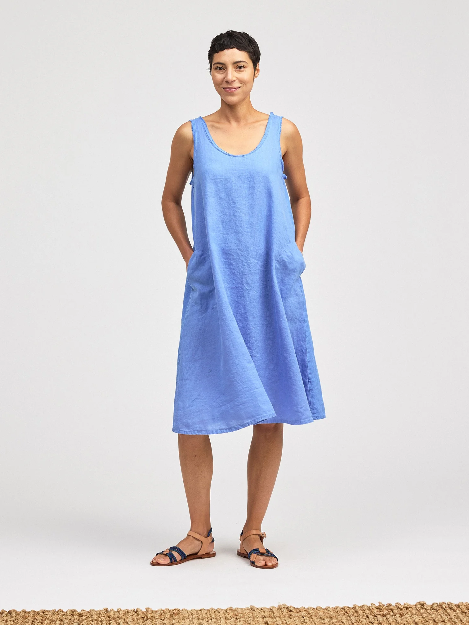 Aline Tank Dress in Forget Me Not