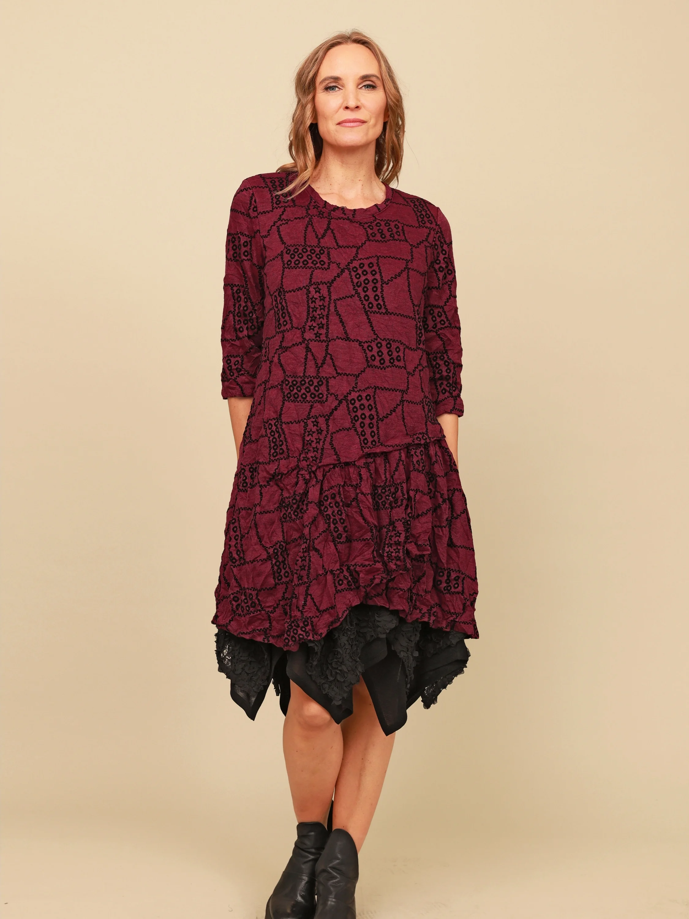 Ashton Dress in Rouge