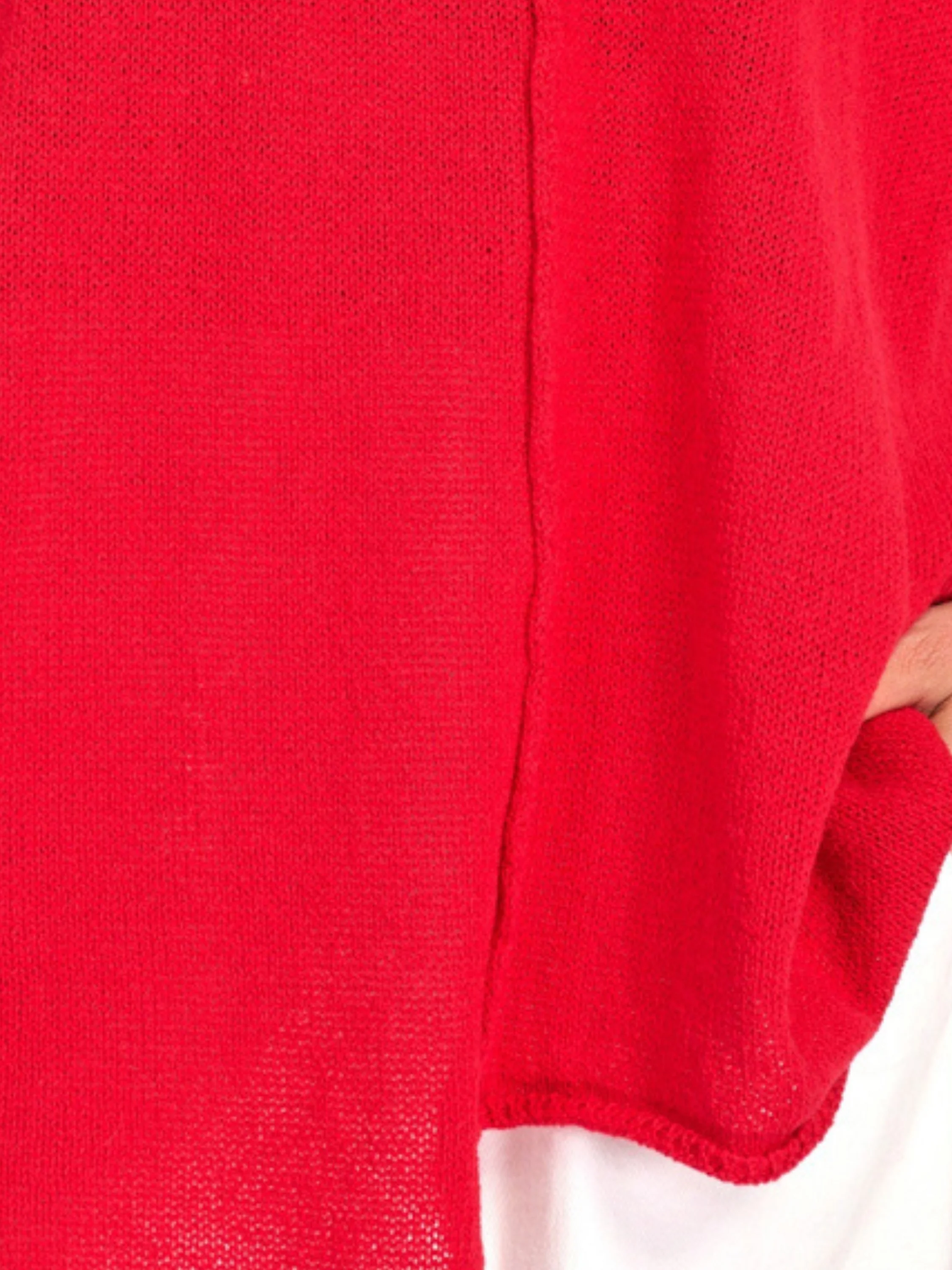 Asymmetric Sweater in Red