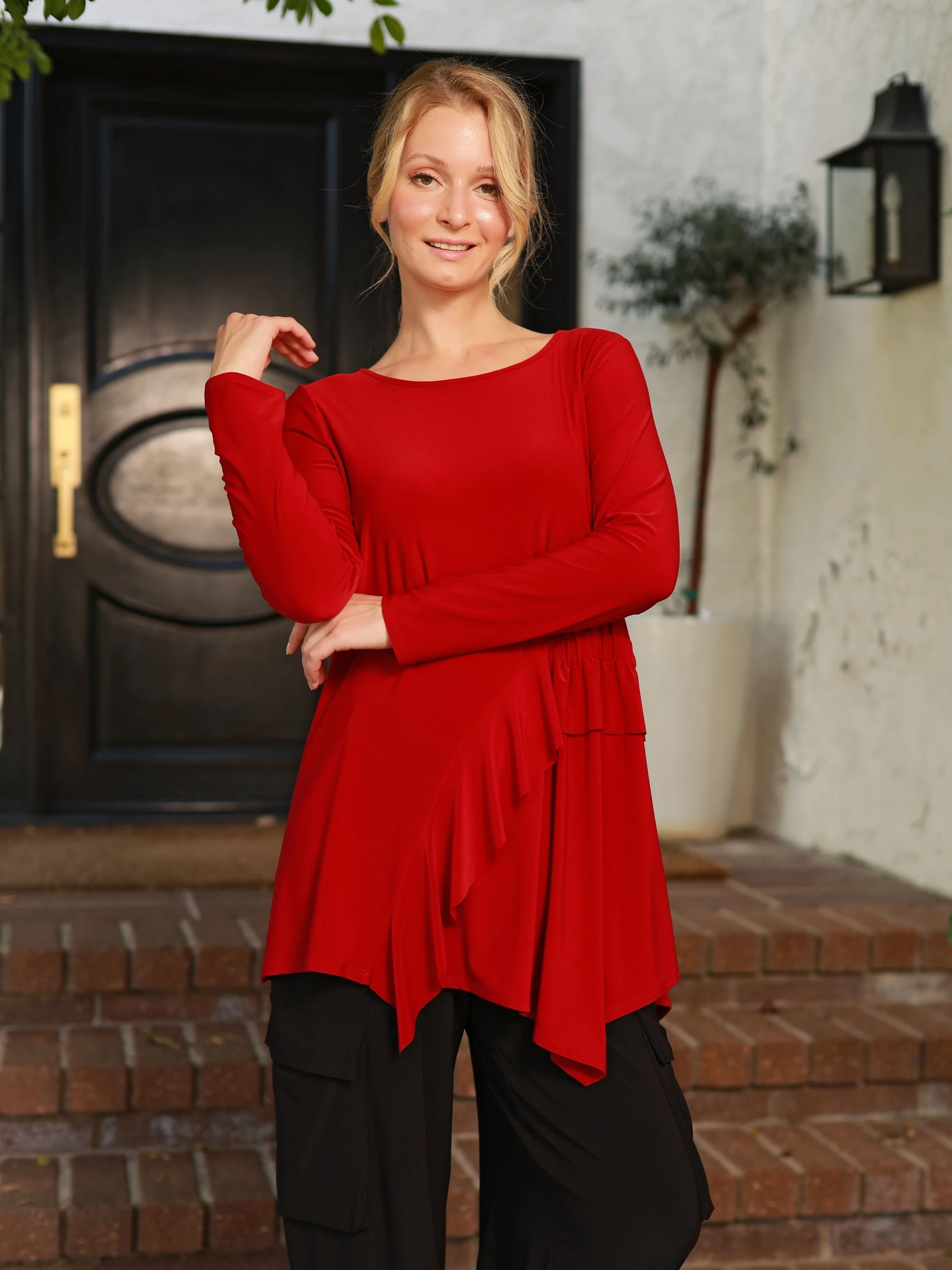 Athena Tunic in Cranberry