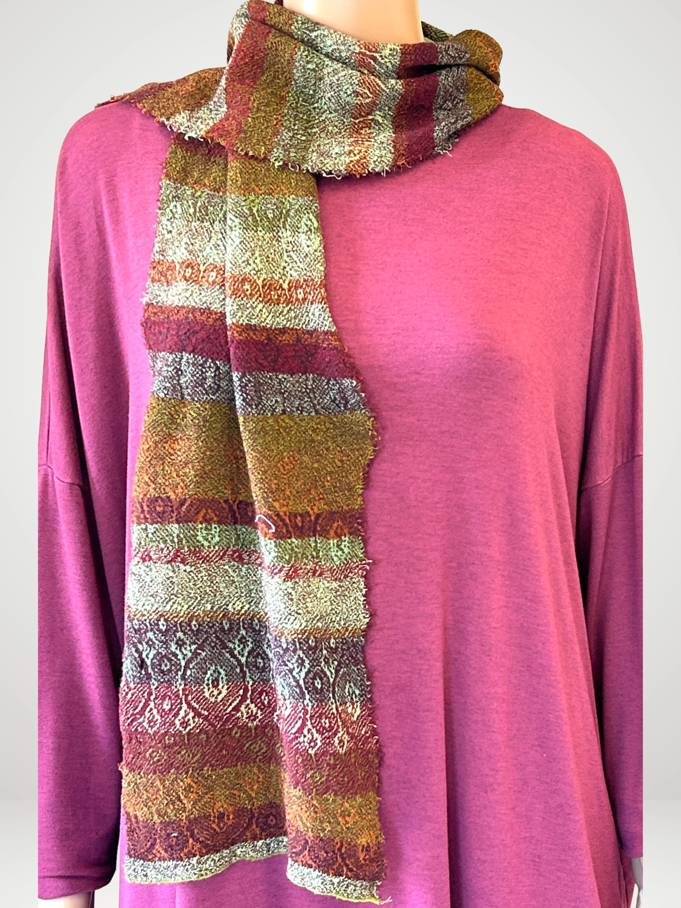 Autumn Mosaic Scarf in Green