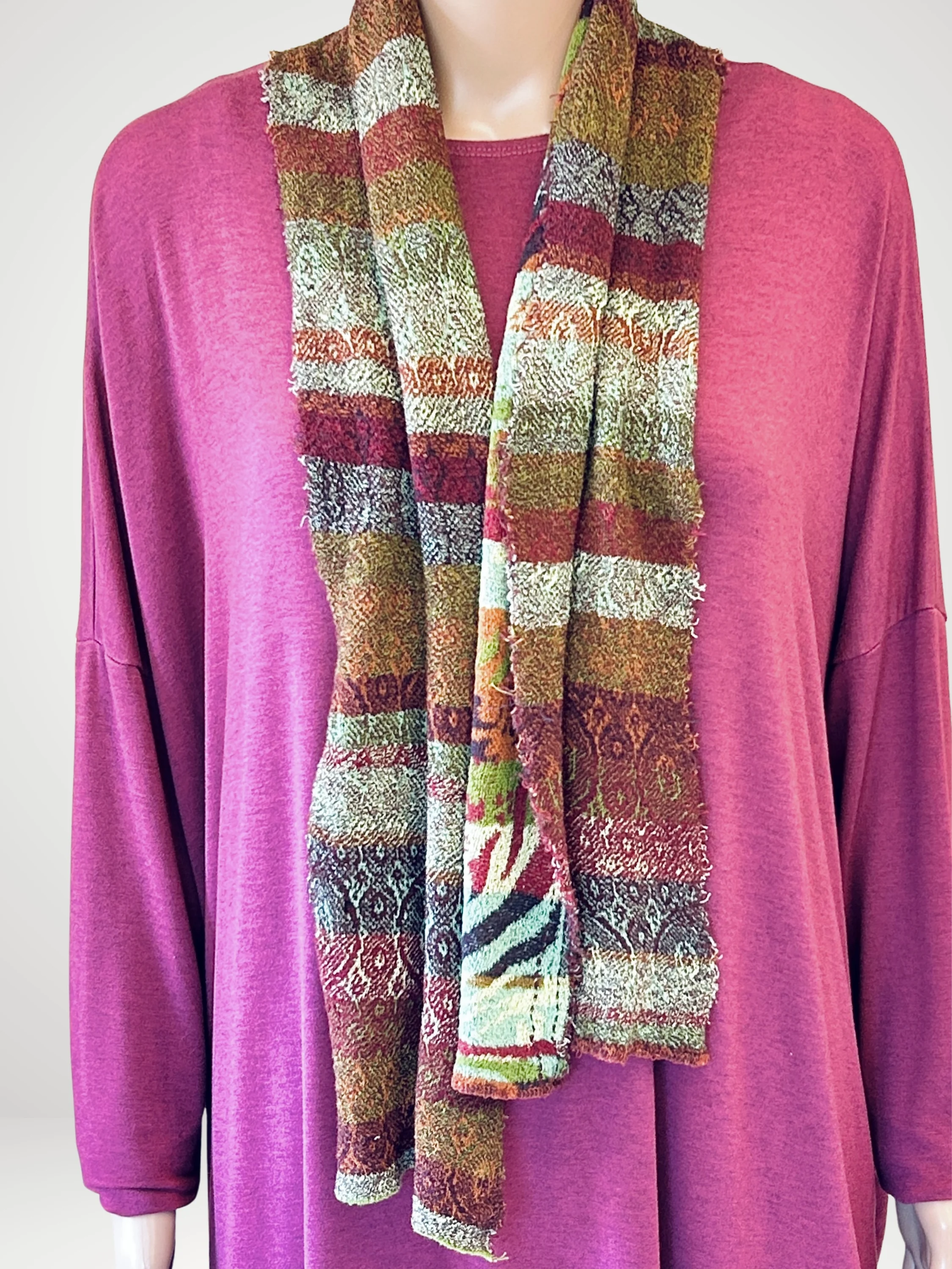 Autumn Mosaic Scarf in Green