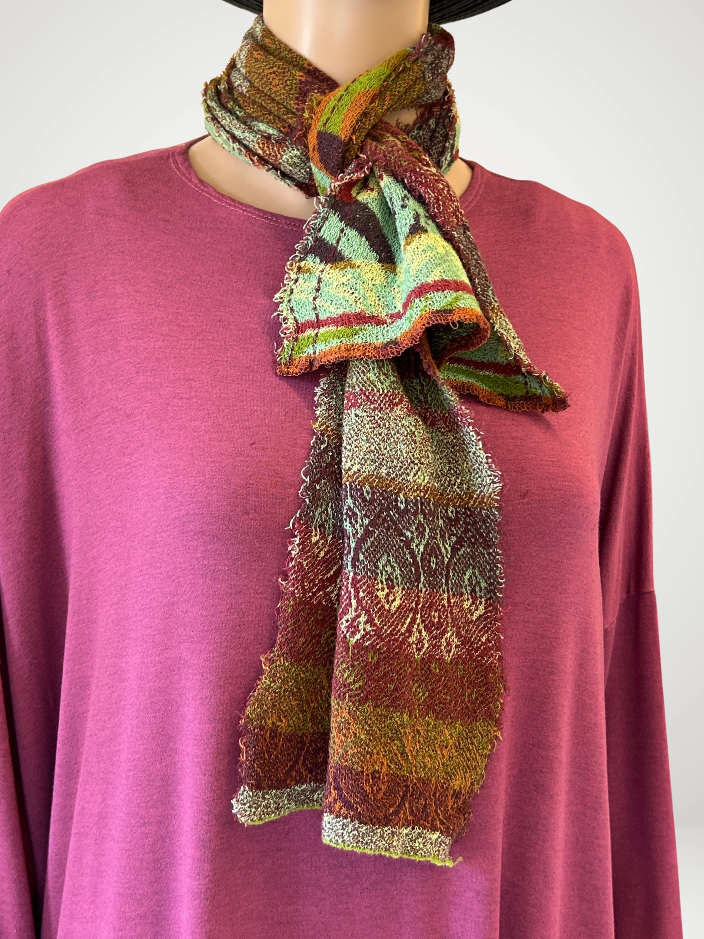 Autumn Mosaic Scarf in Green