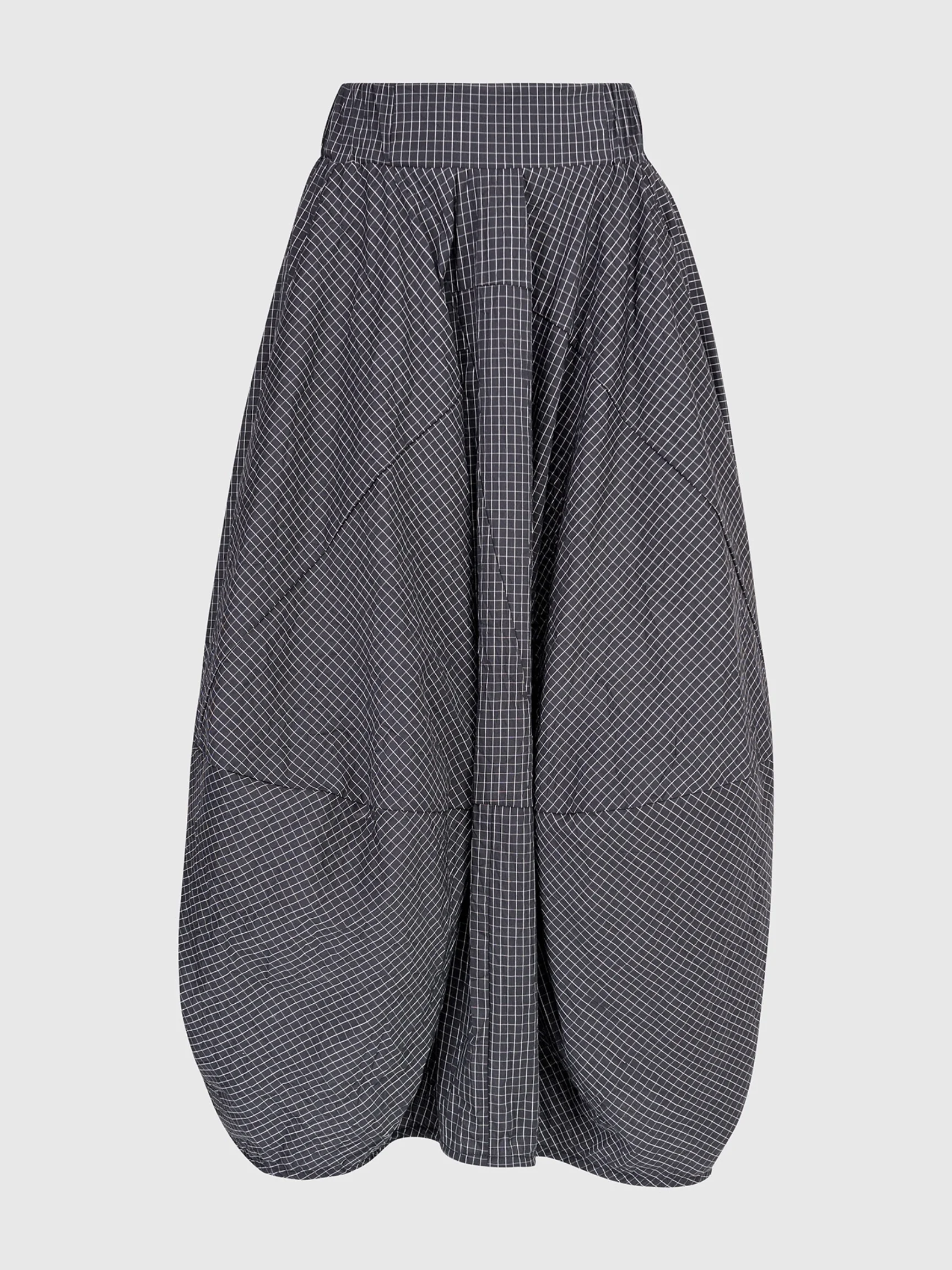 Balloon Skirt in Grid