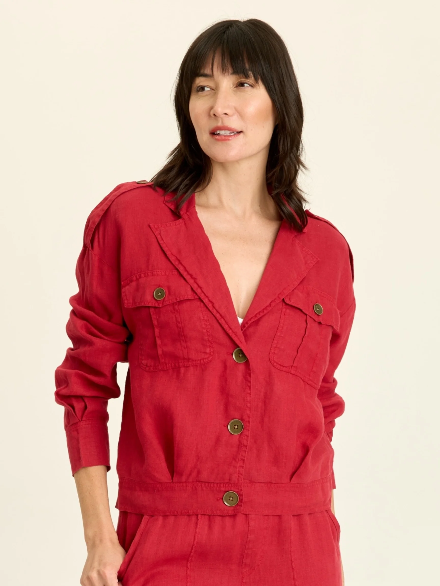 Baltazar Jacket in Red Garnet