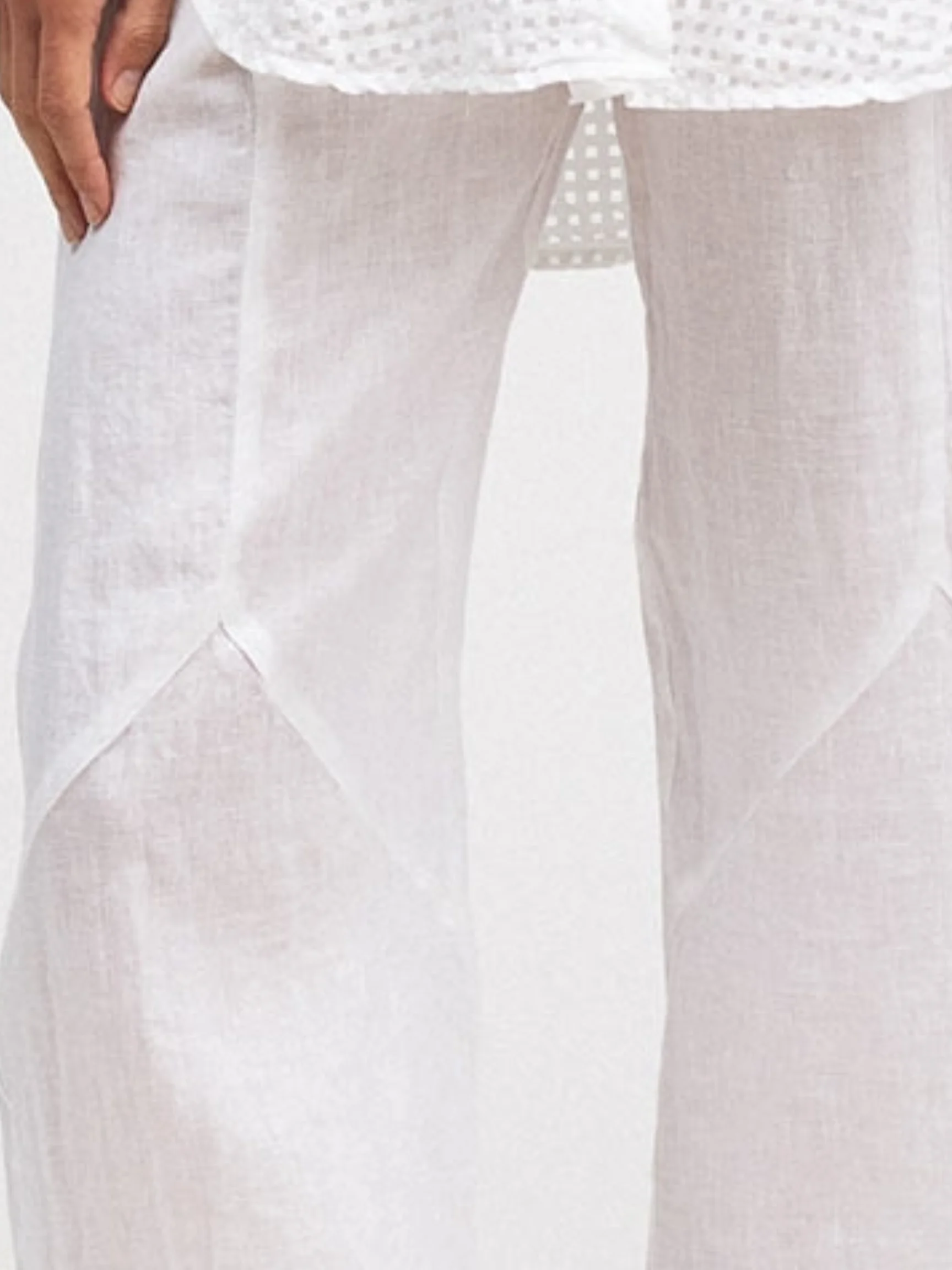 Barrel Crop in White
