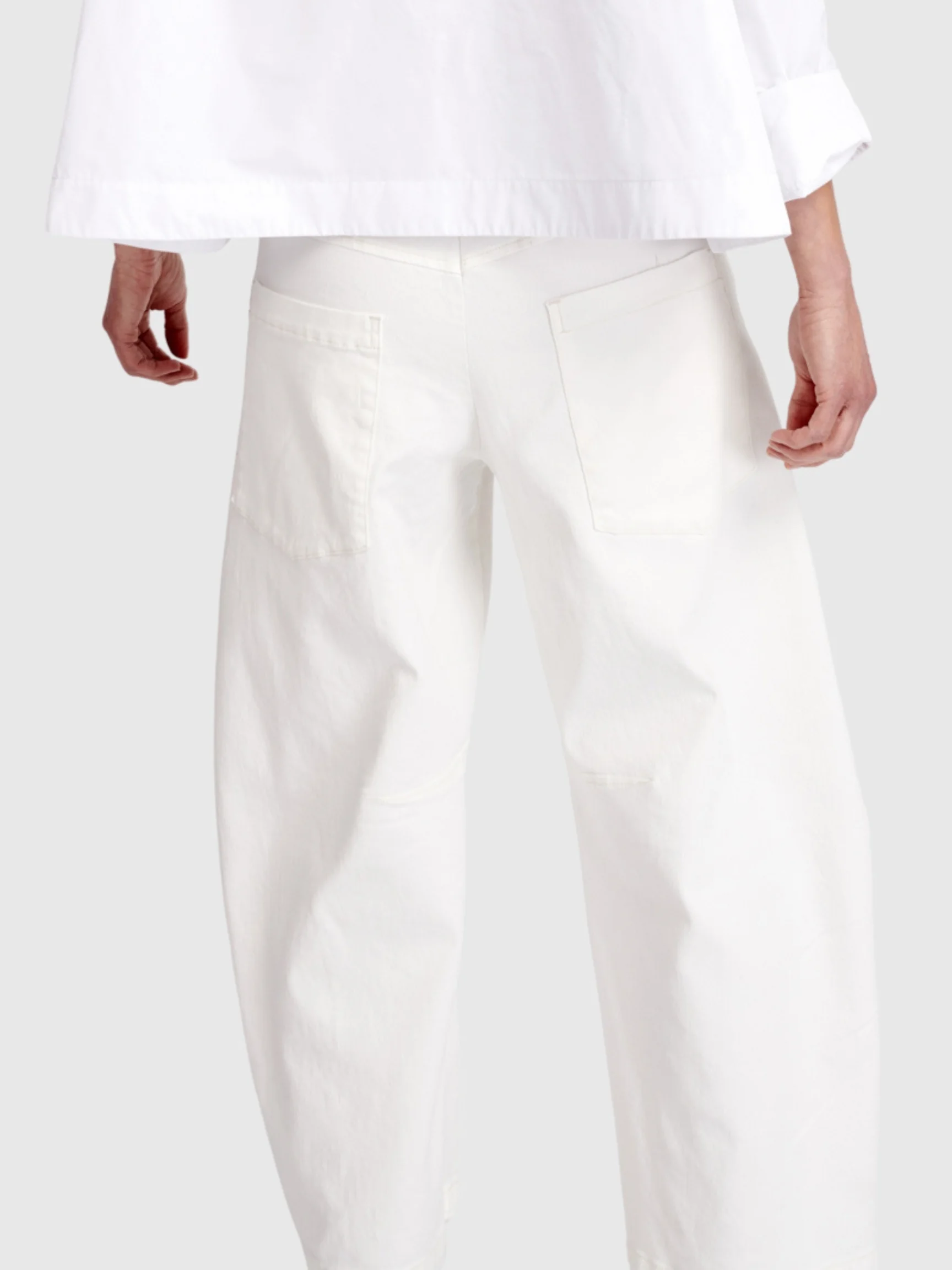 Barrel Pant in White
