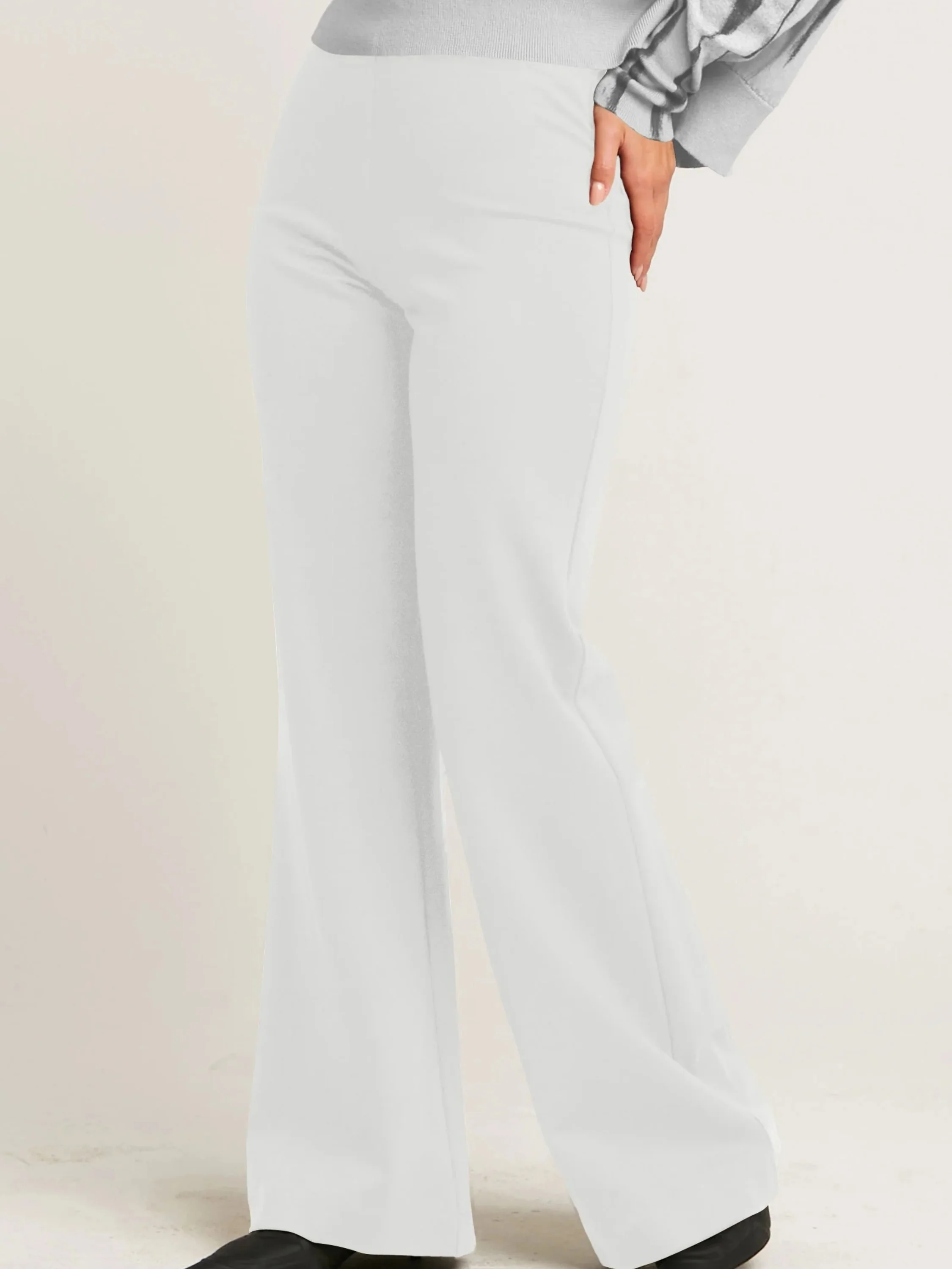 Bell Bottom Pants in White