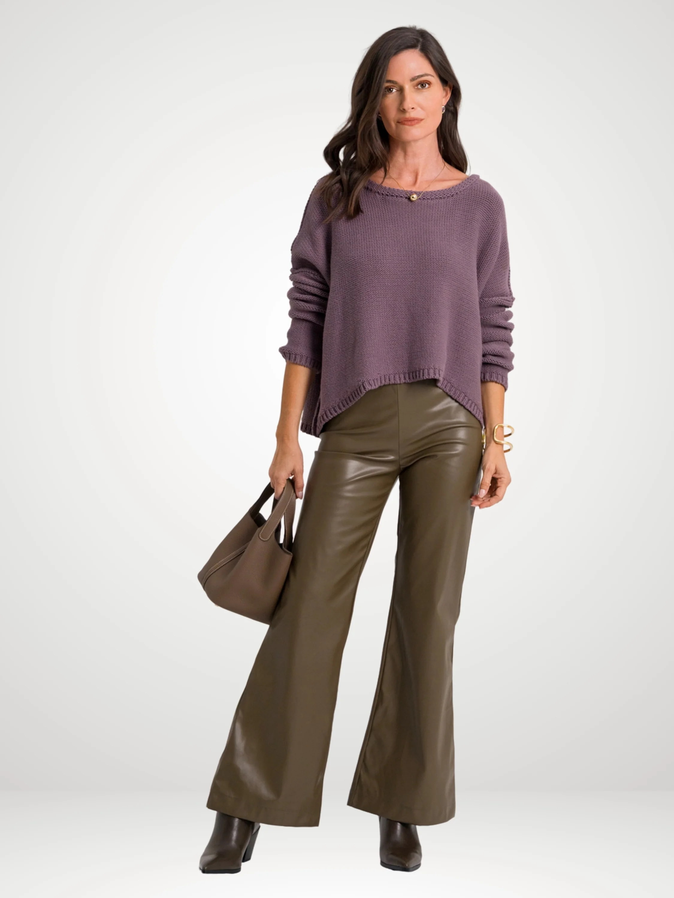 Bell Bottom Pants in Turtle