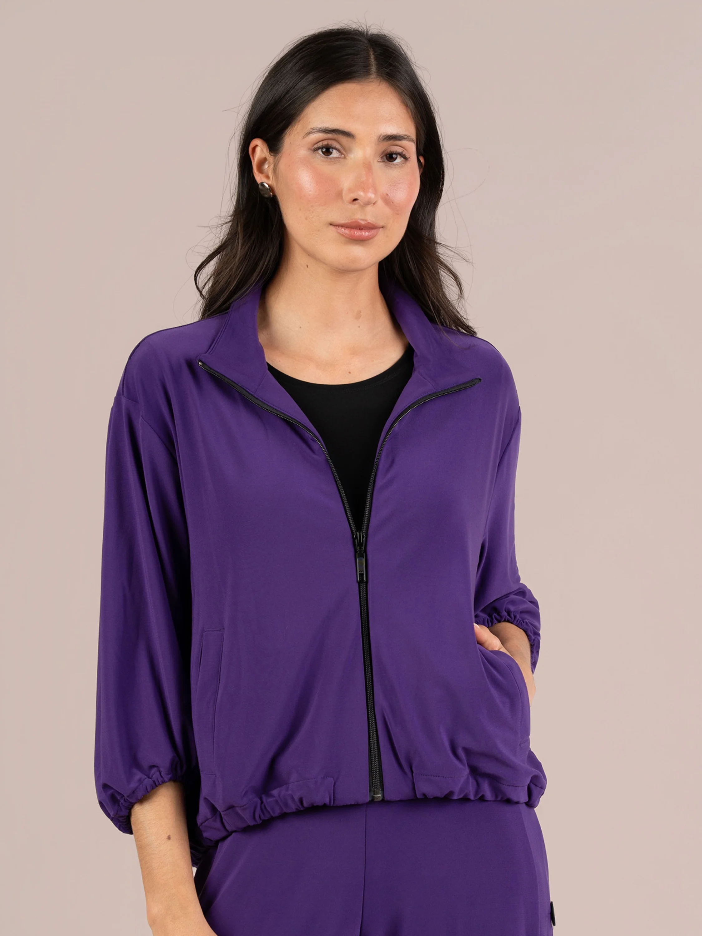 Belleza Zip Jacket in Elderberry