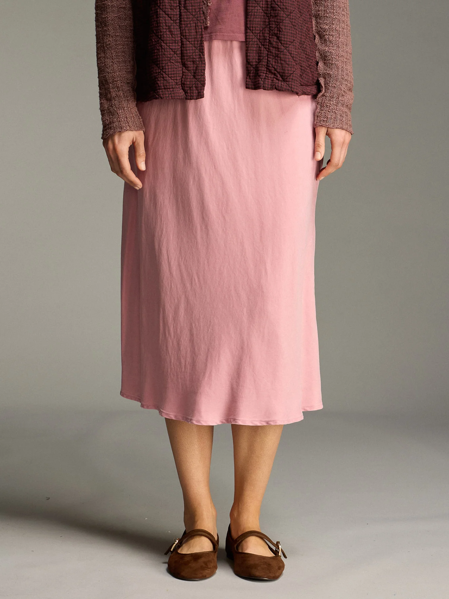 Bias Midi Skirt in Gumball