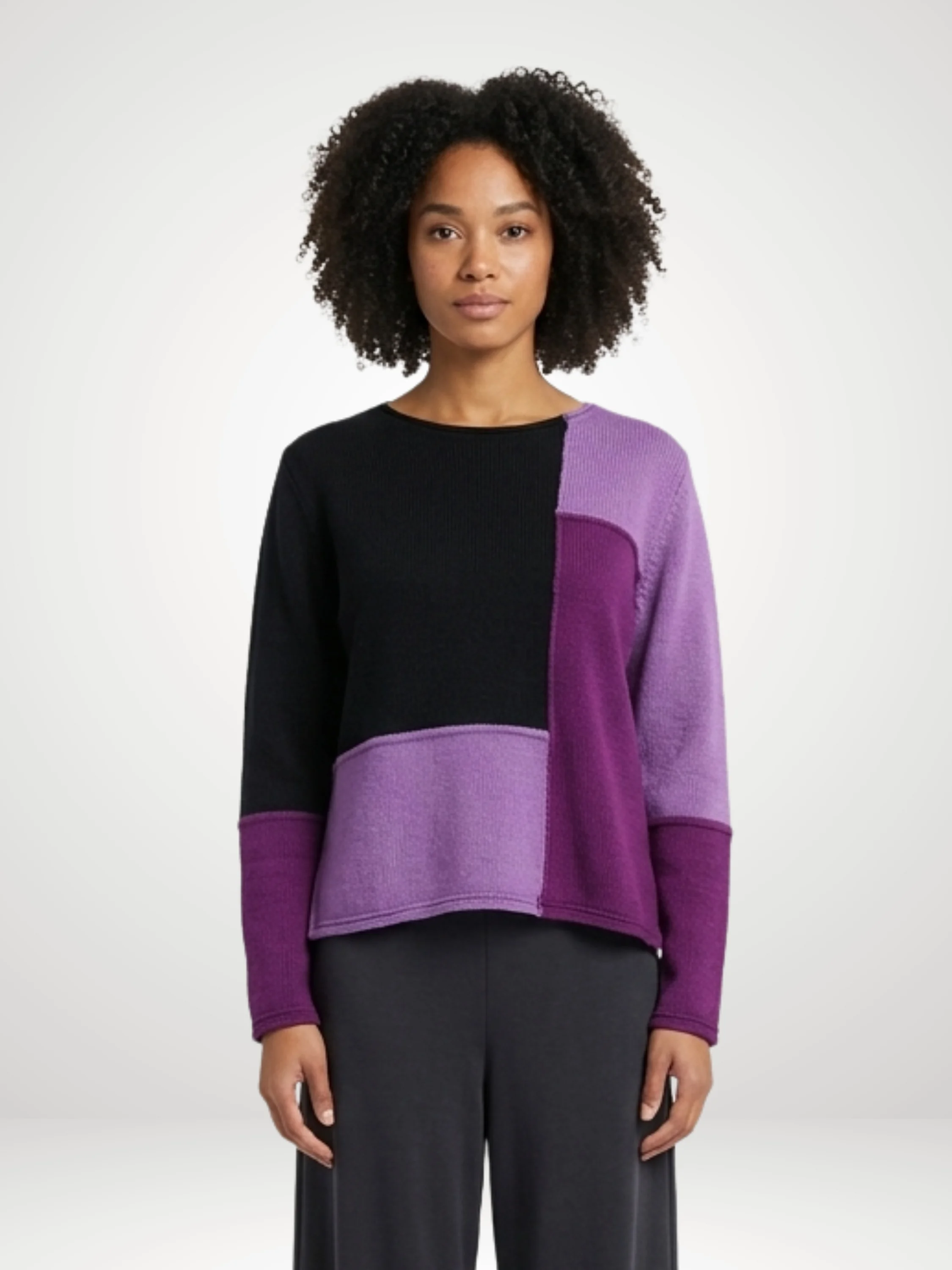 Block Party Sweater in Plum