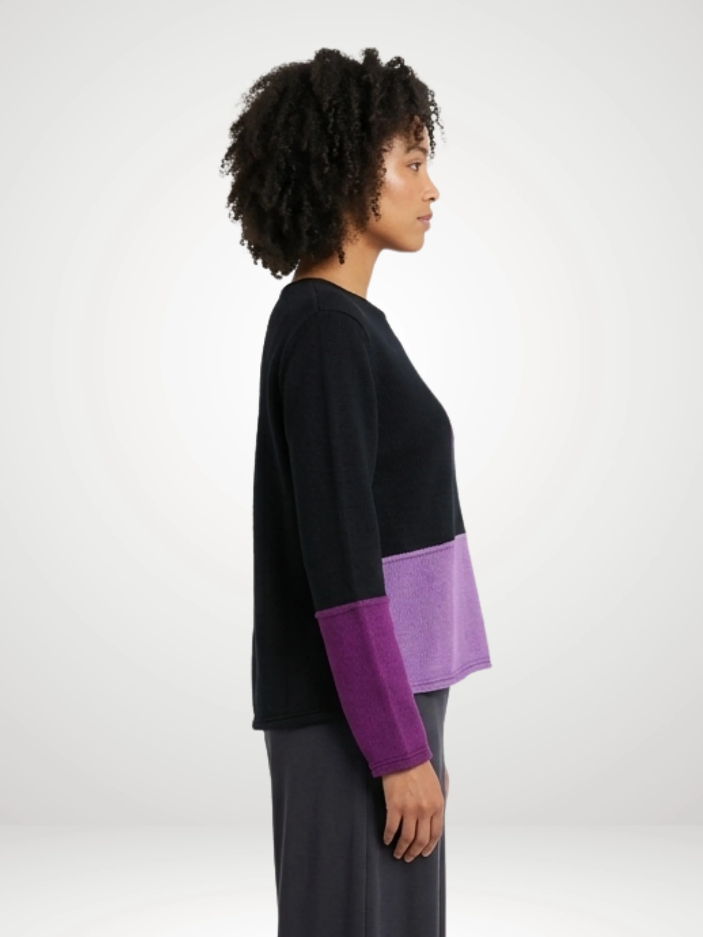 Block Party Sweater in Plum