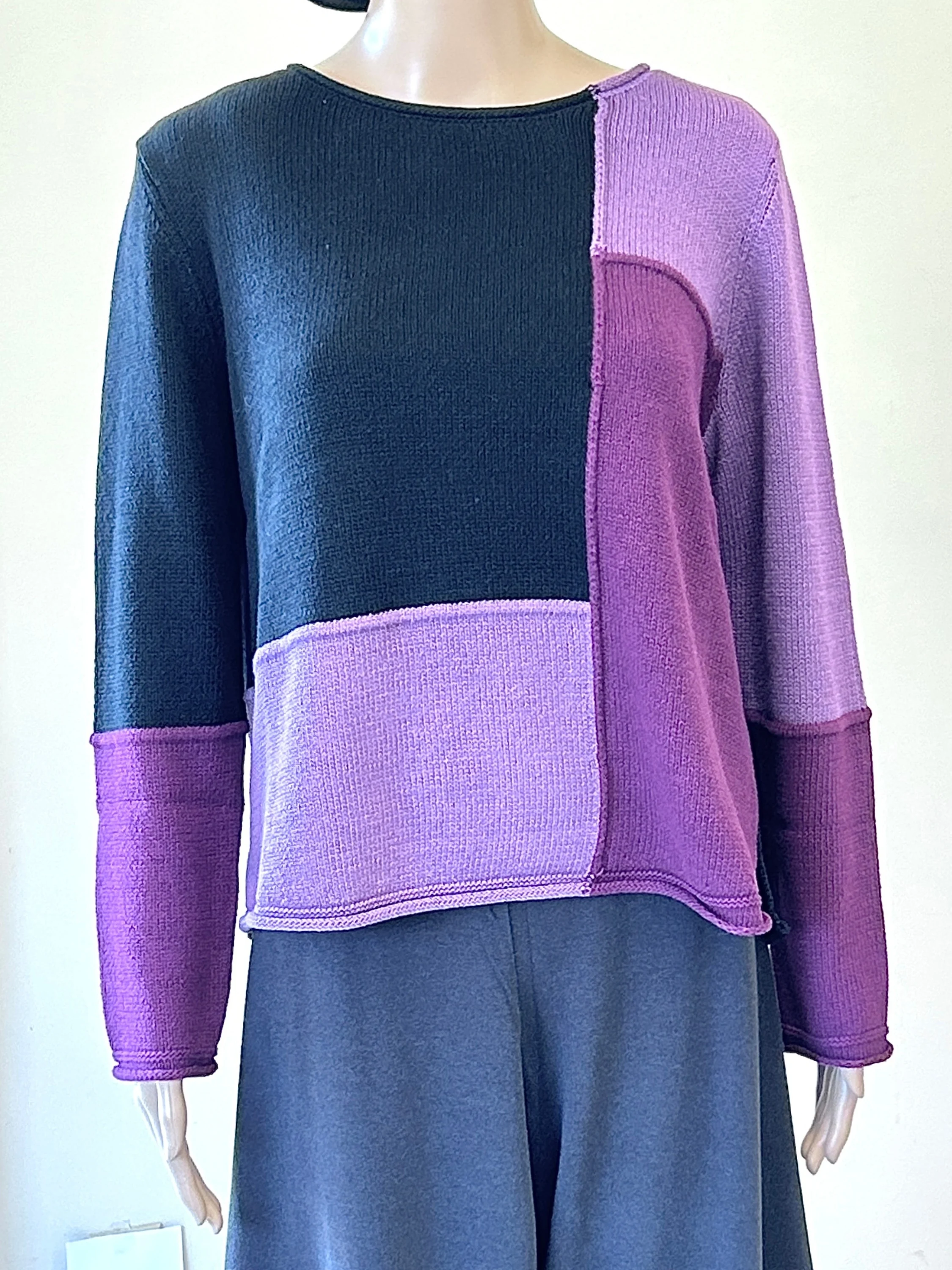 Block Party Sweater in Plum