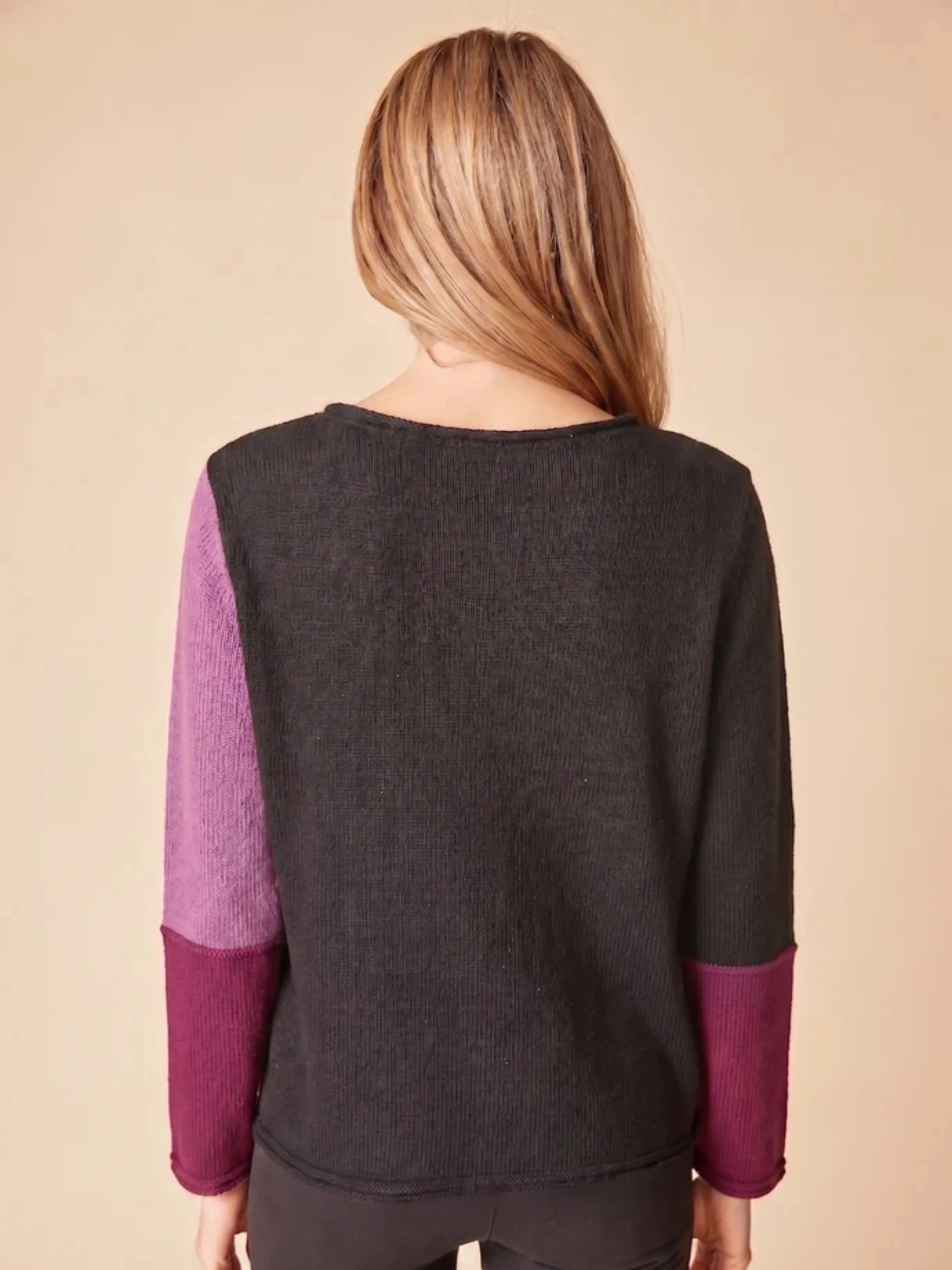 Block Party Sweater in Plum
