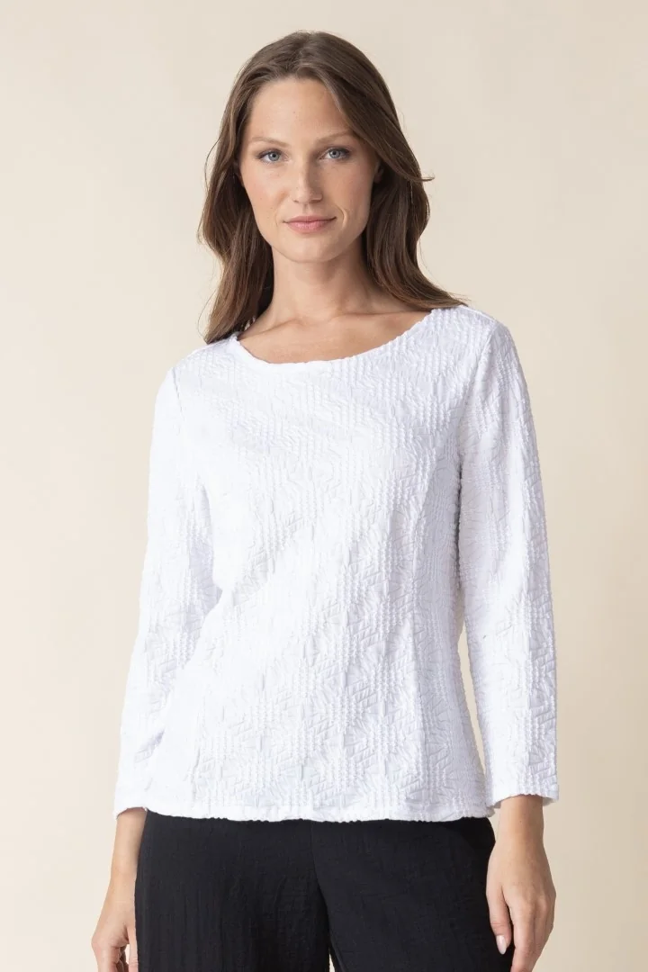 Boatneck Tee in White