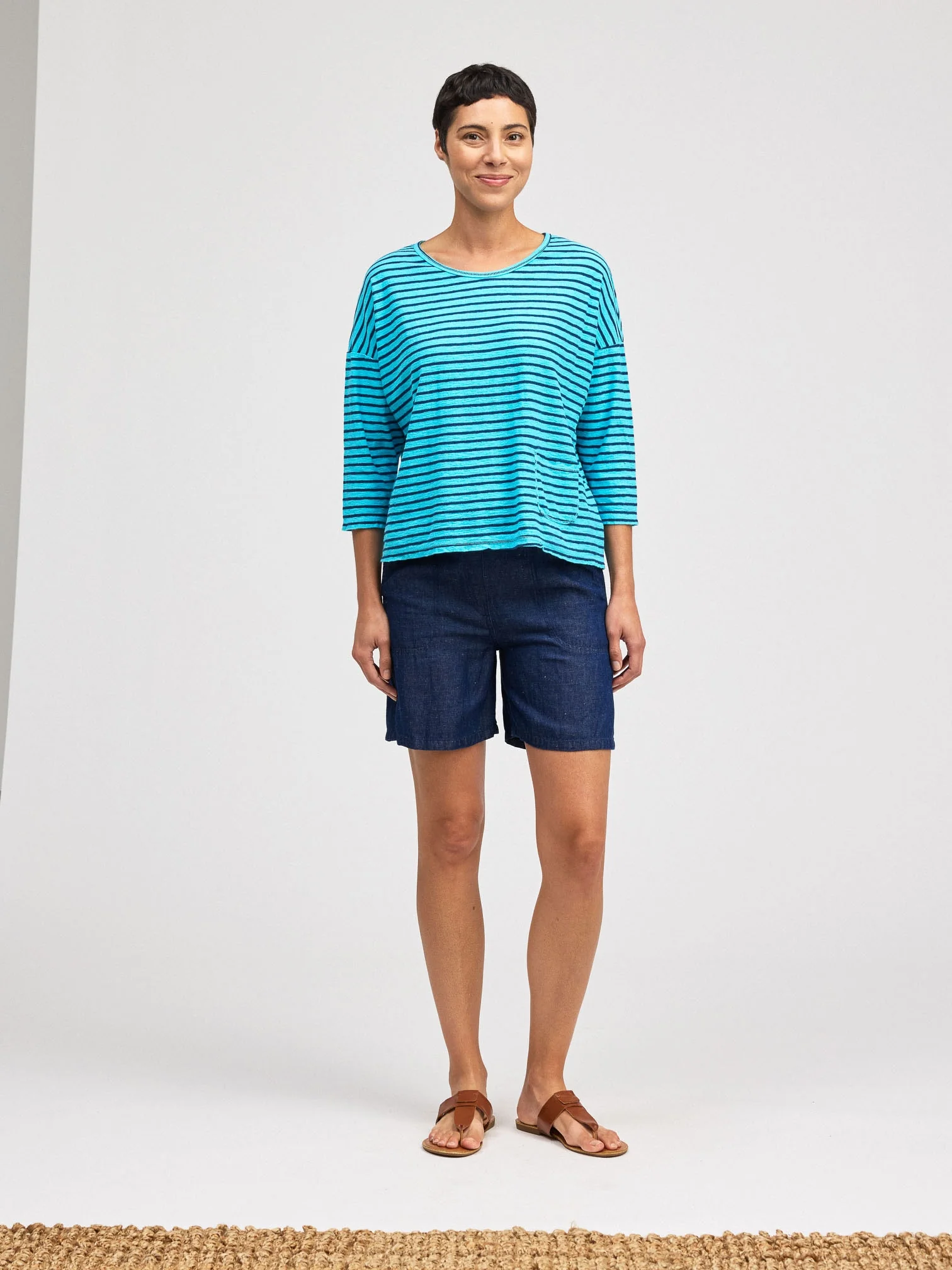 Boxy Pkt Tee in Atoll