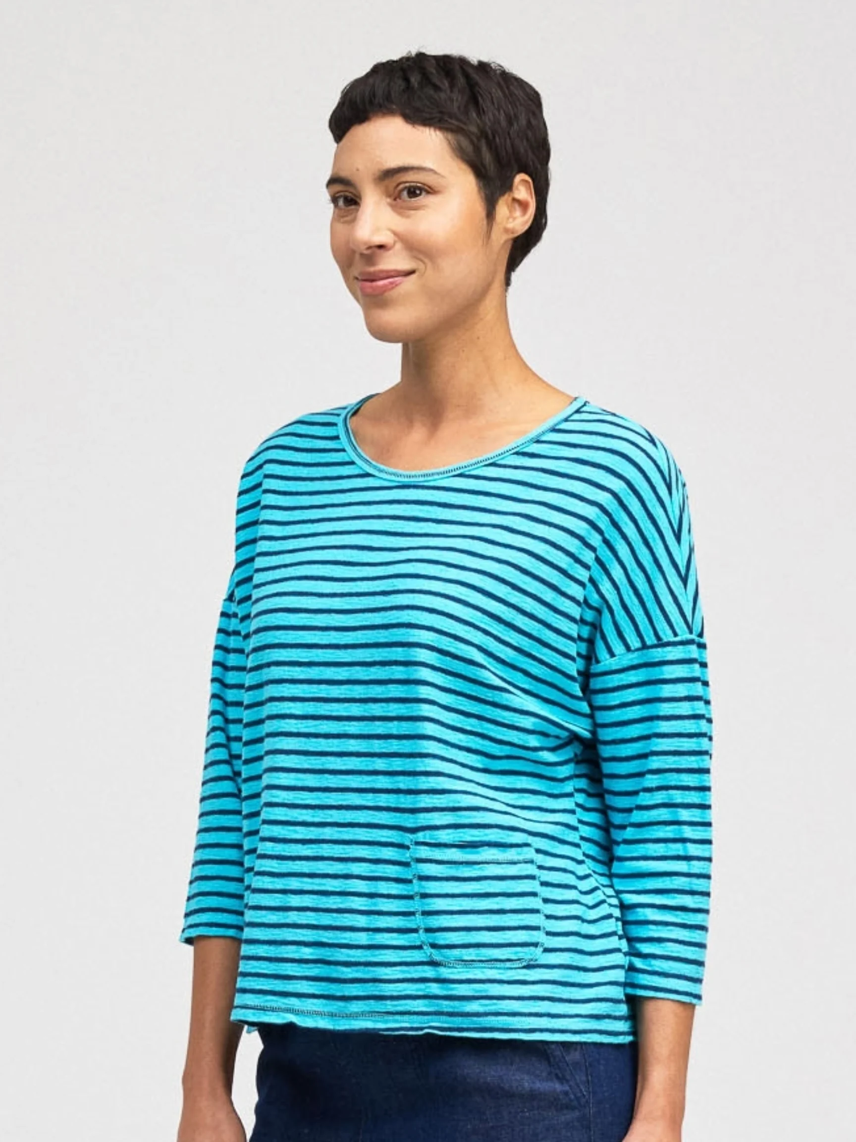 Boxy Pkt Tee in Atoll
