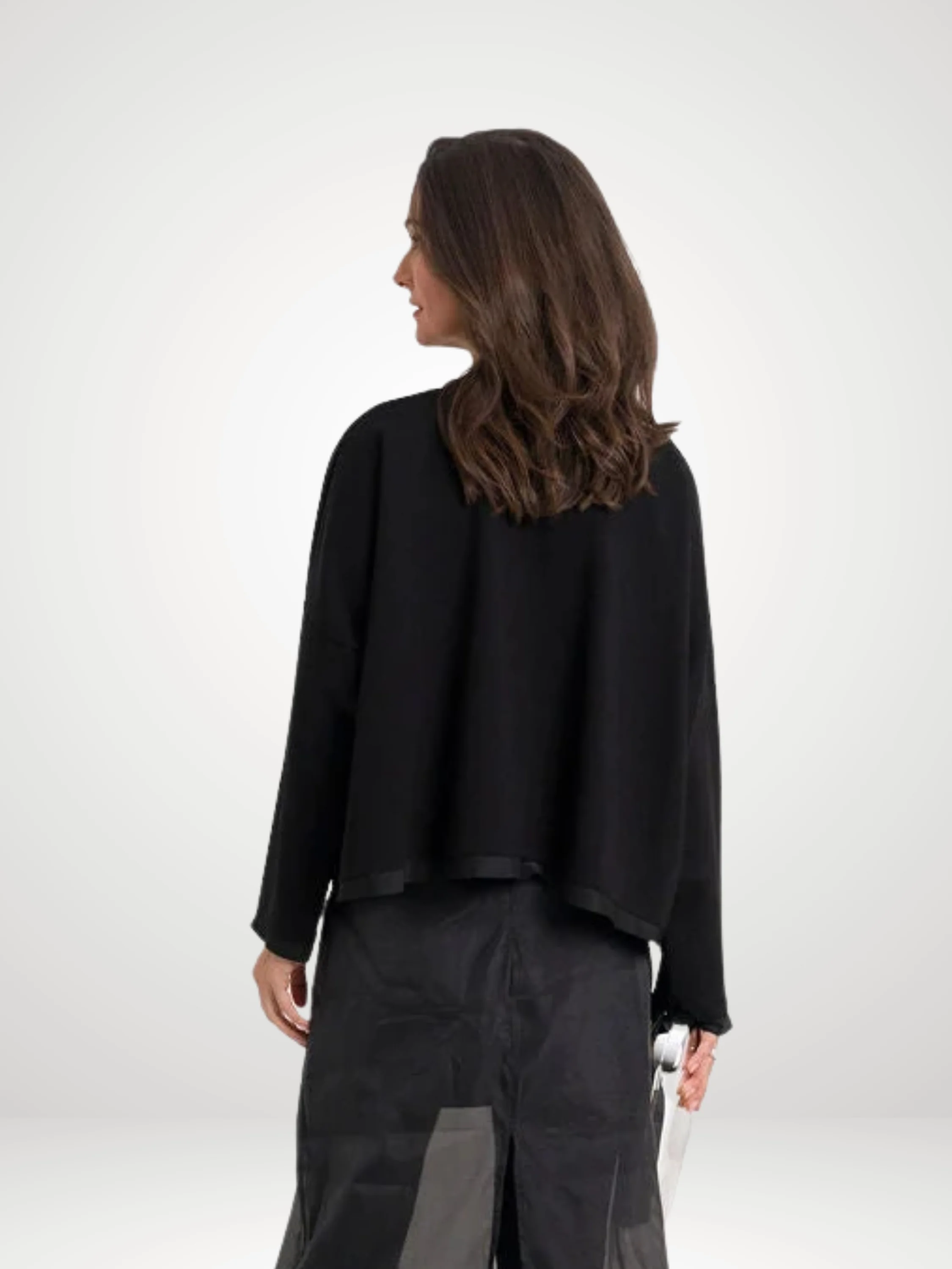 Boxy Tee Shirt in Black