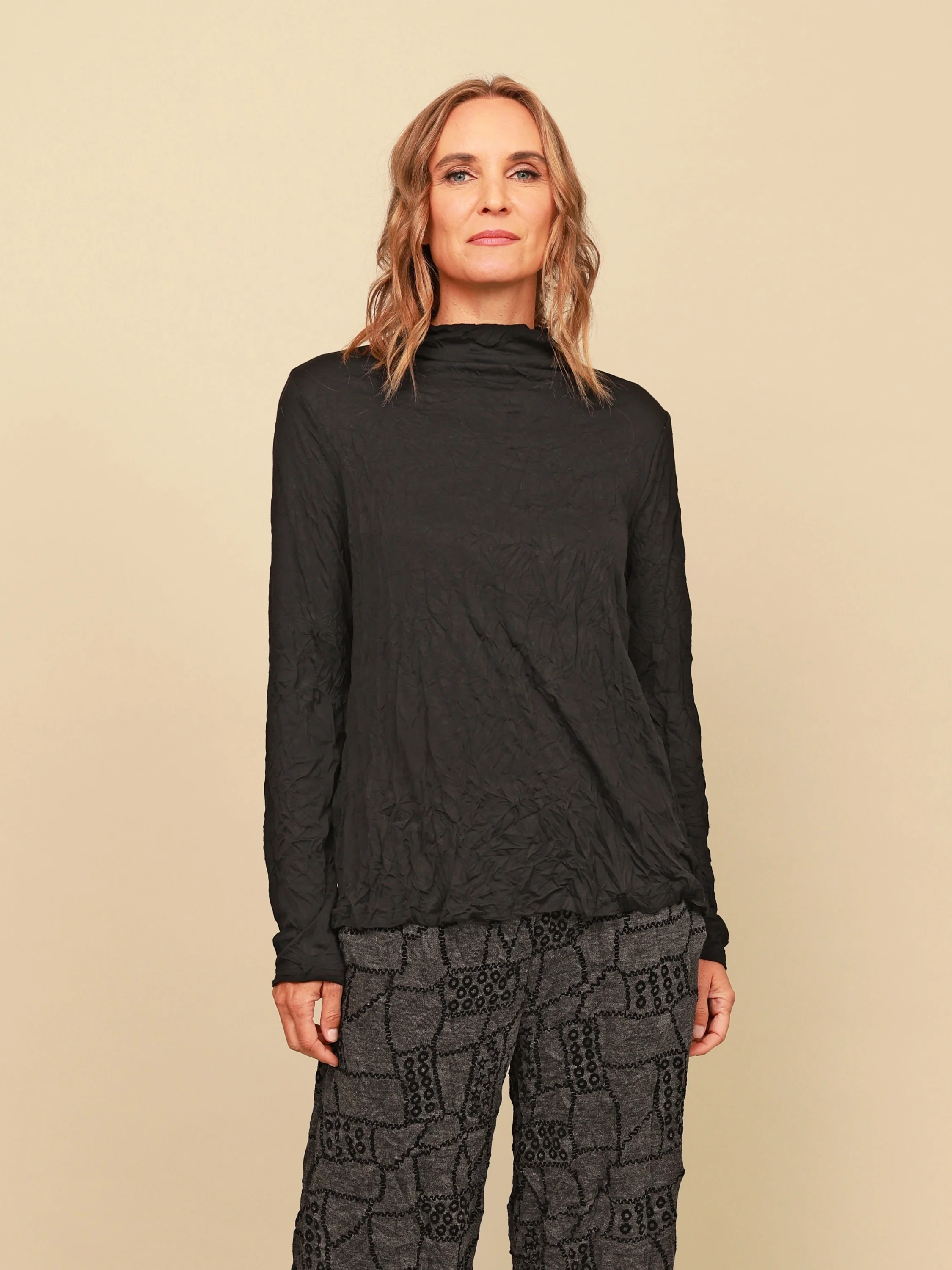 Brylee Mock Neck in Black