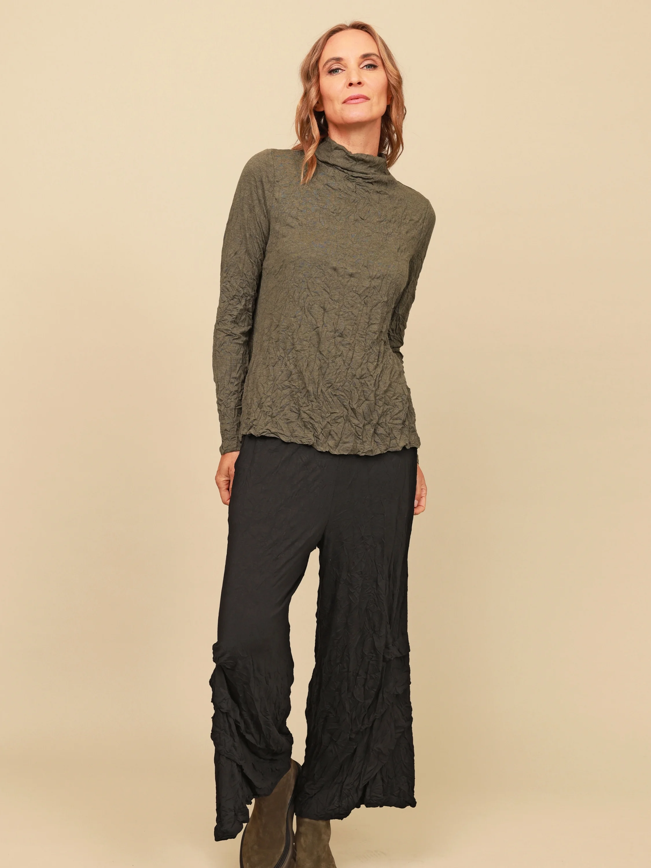 Brylee Mock Neck in Brass