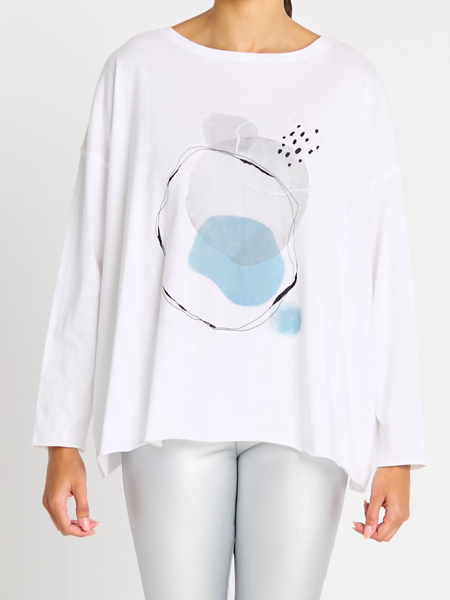 Bubbles T in White
