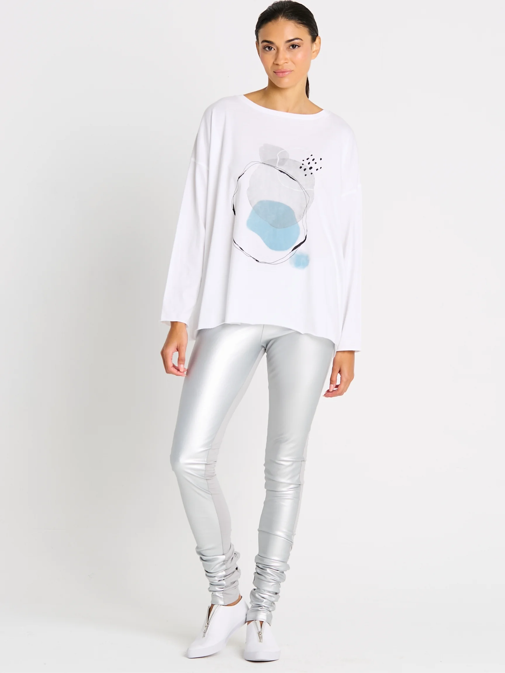 Bubbles T in White