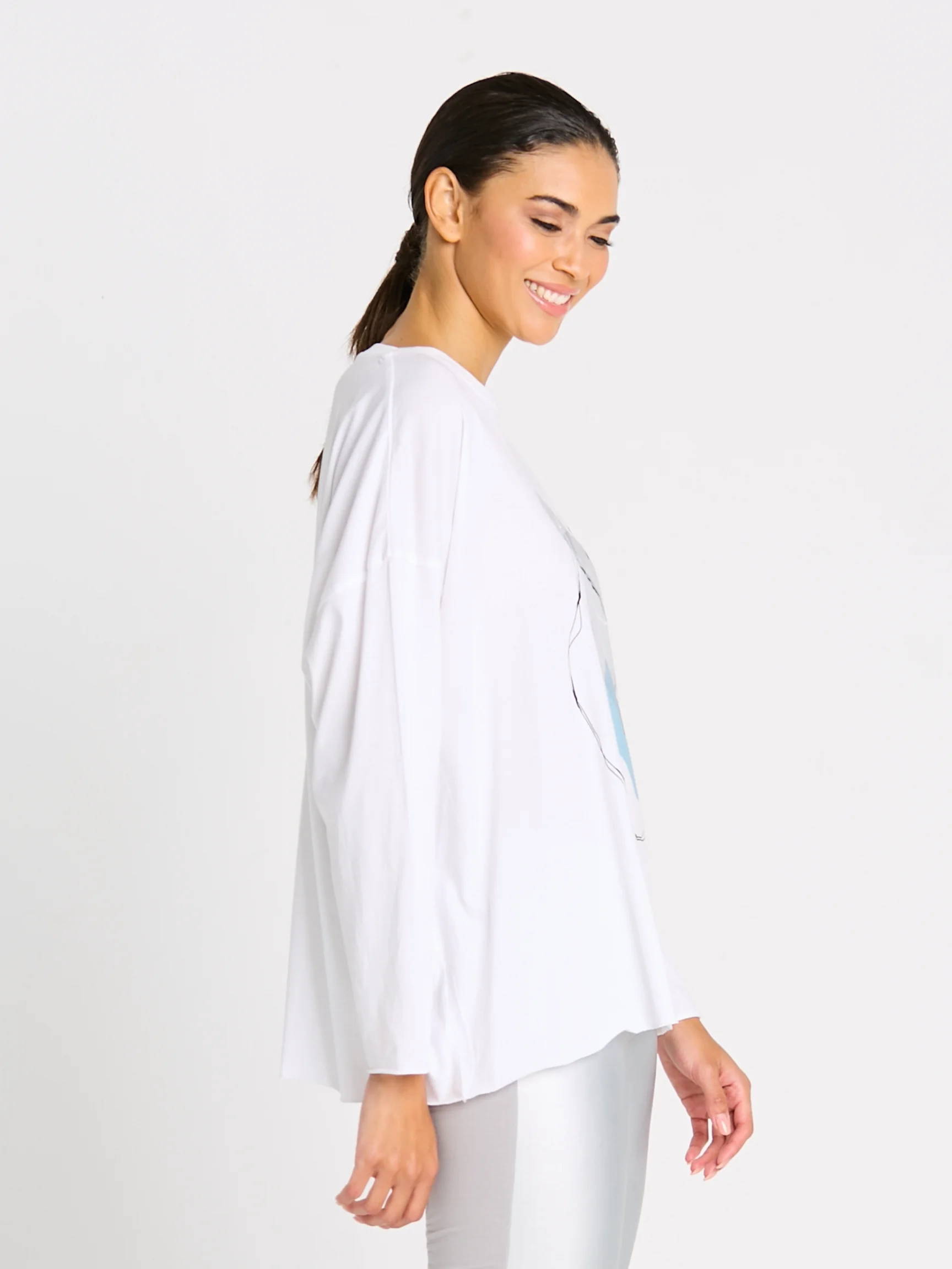 Bubbles T in White