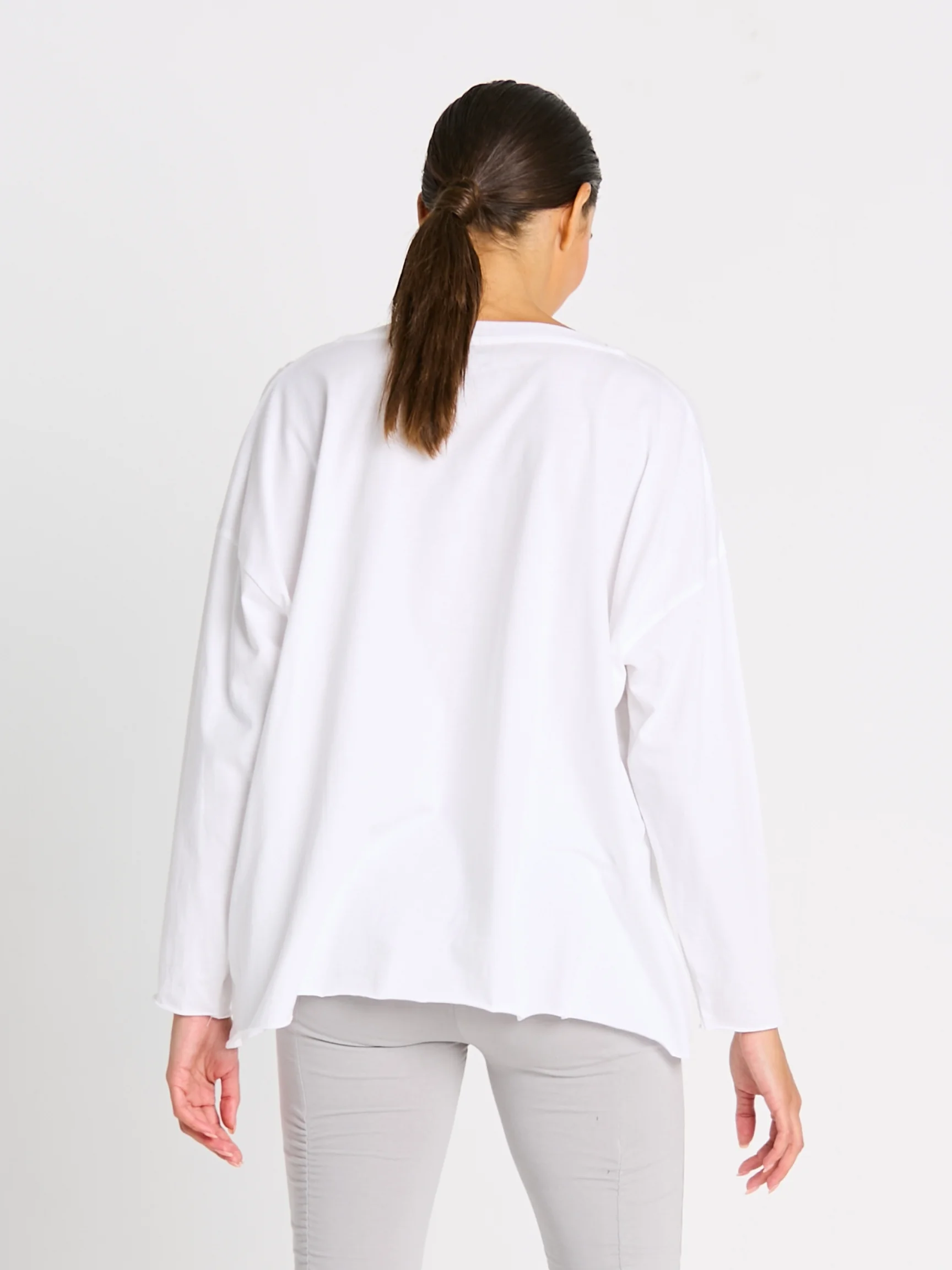 Bubbles T in White