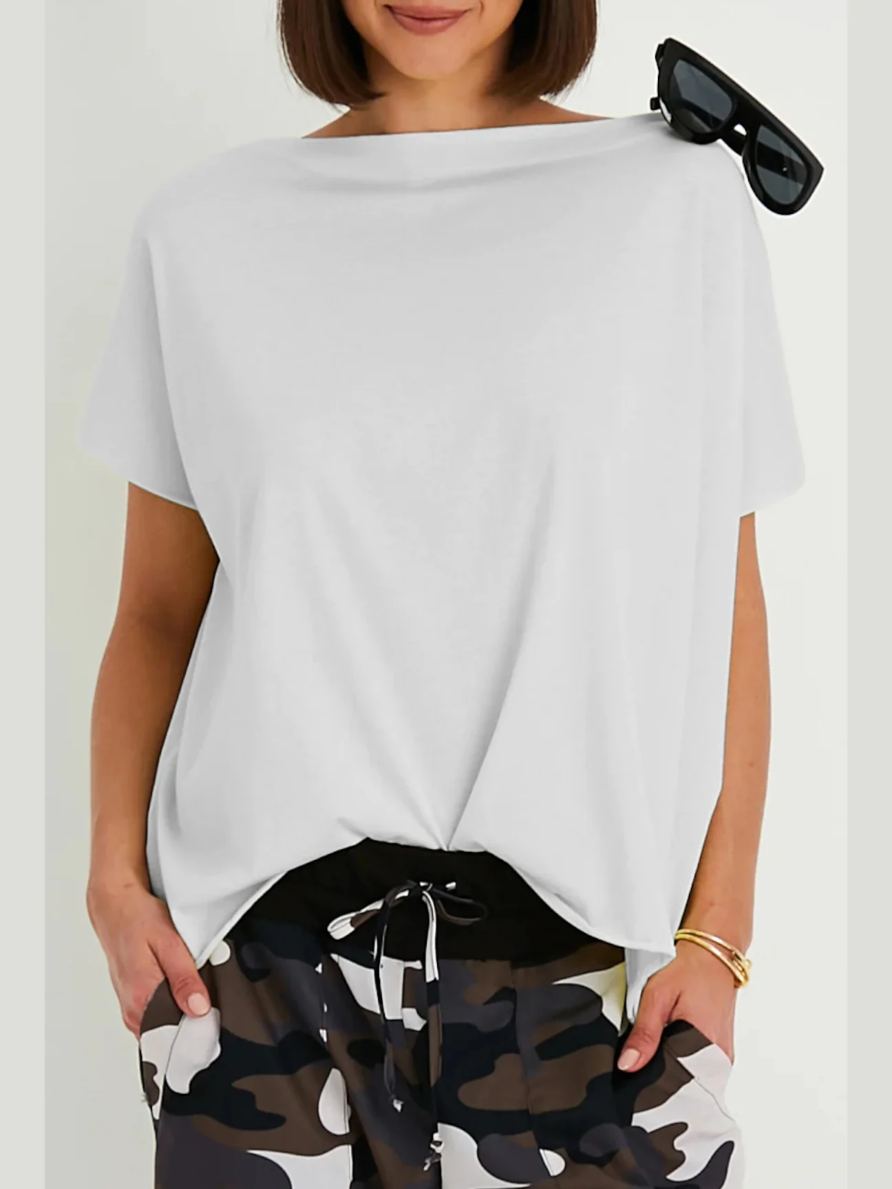 Butterfly T in White
