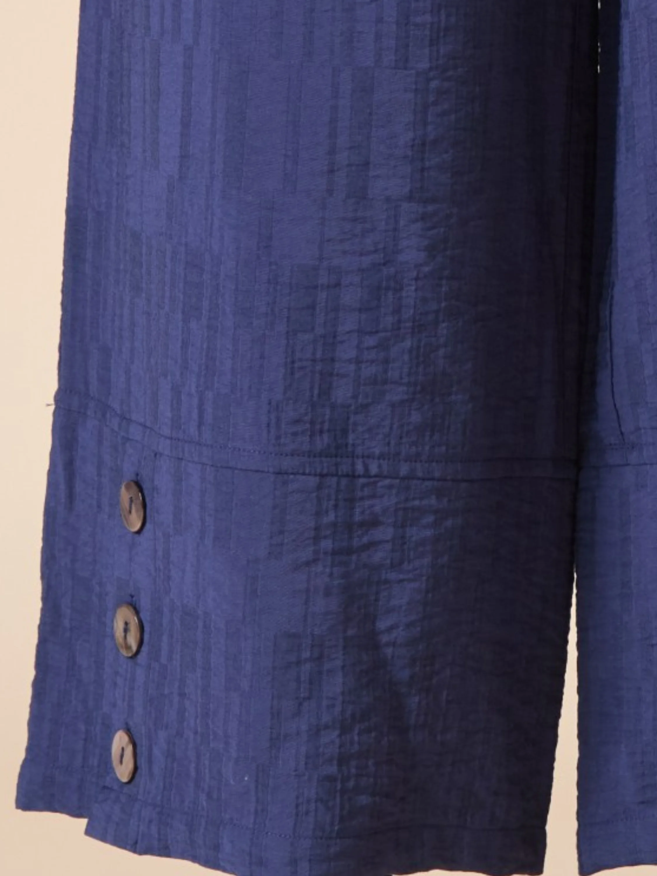 Button Hem Pant in Navy