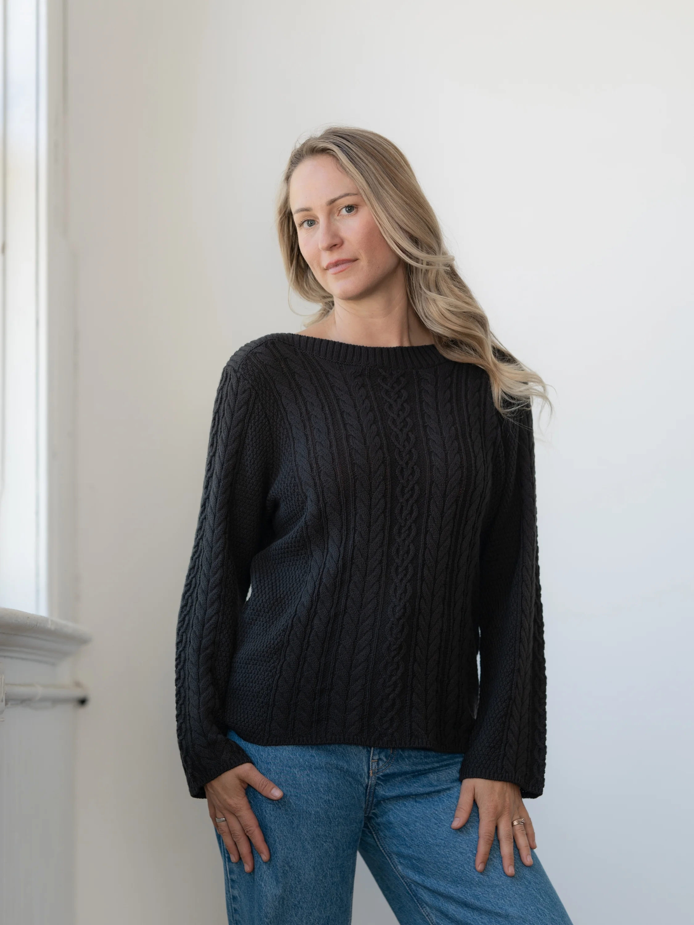 Cable Car Sweater in Ground Coffee