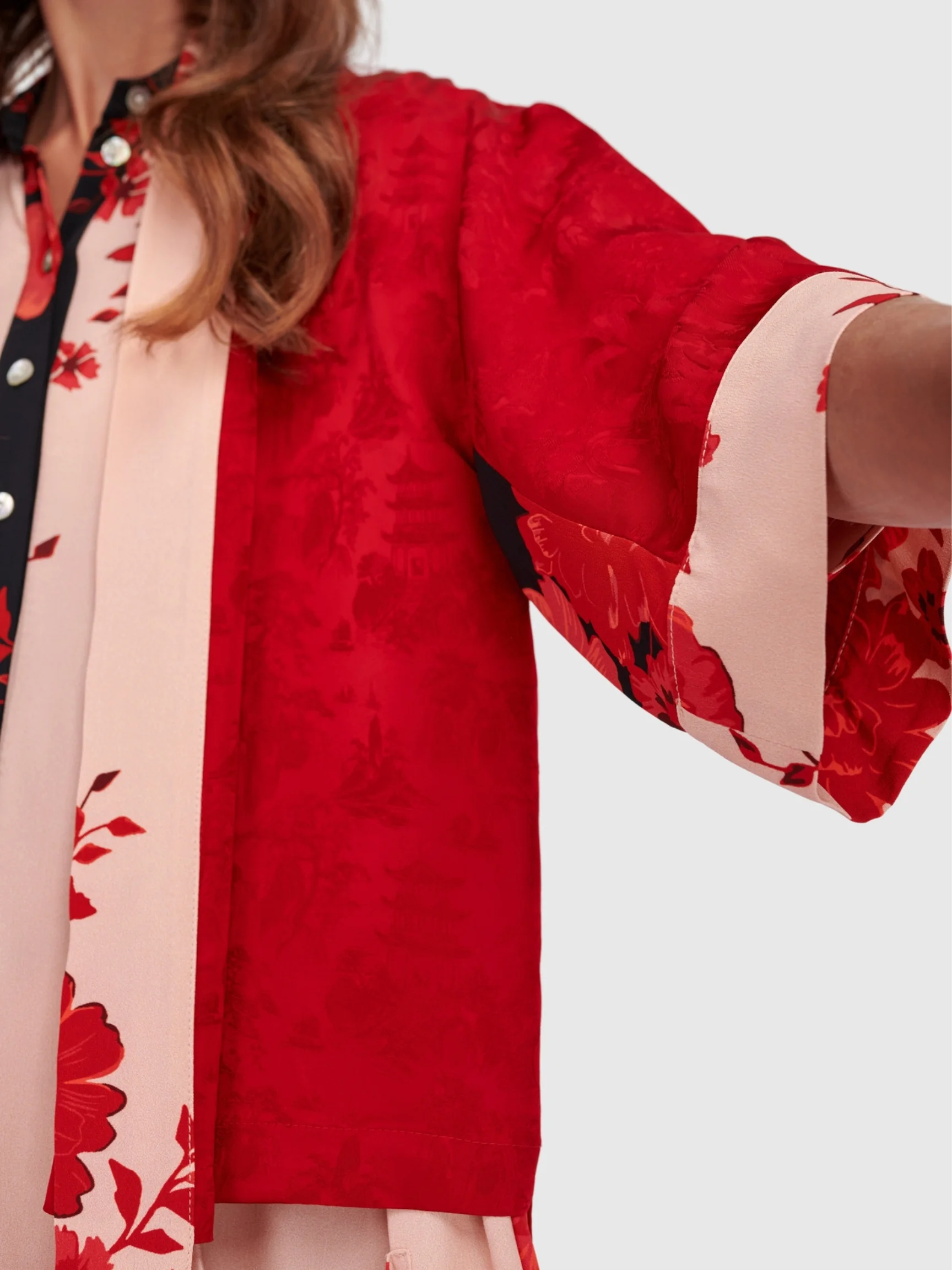 Carmine Bloom Jacket in Red