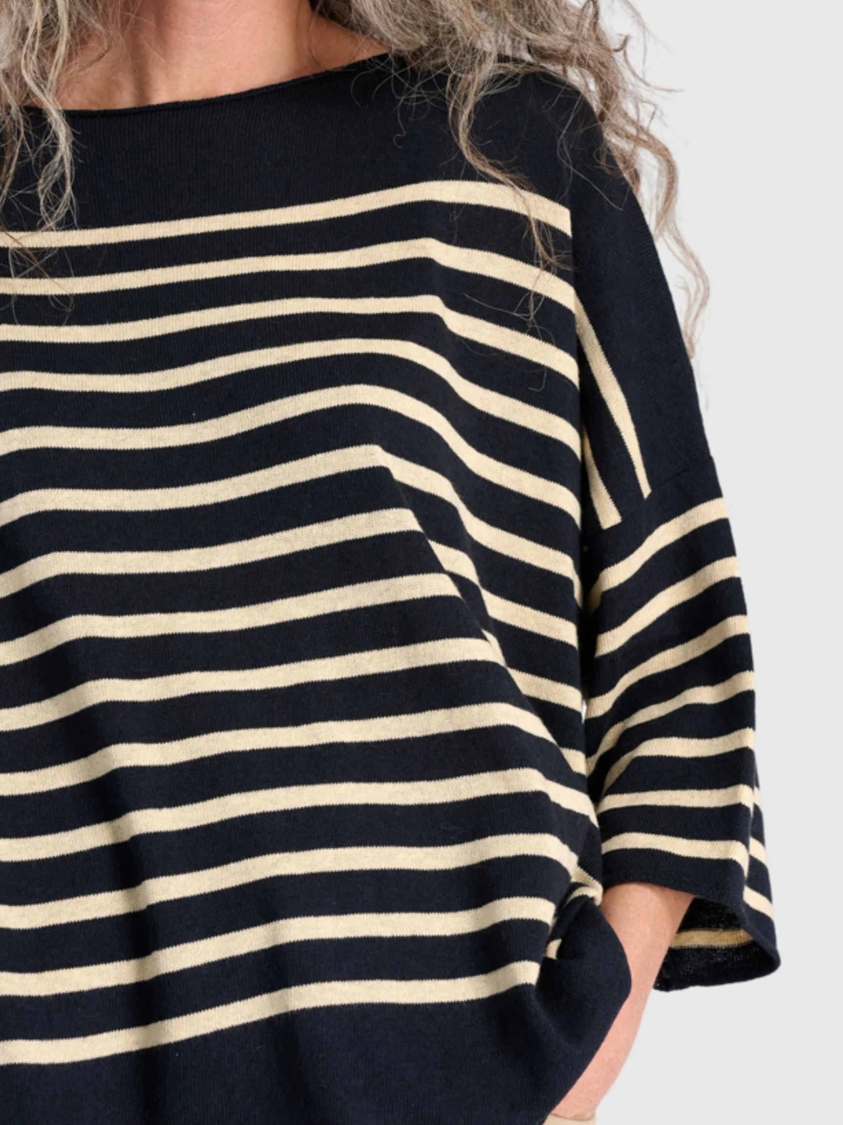Carolina Relaxed Sweater in Stripes