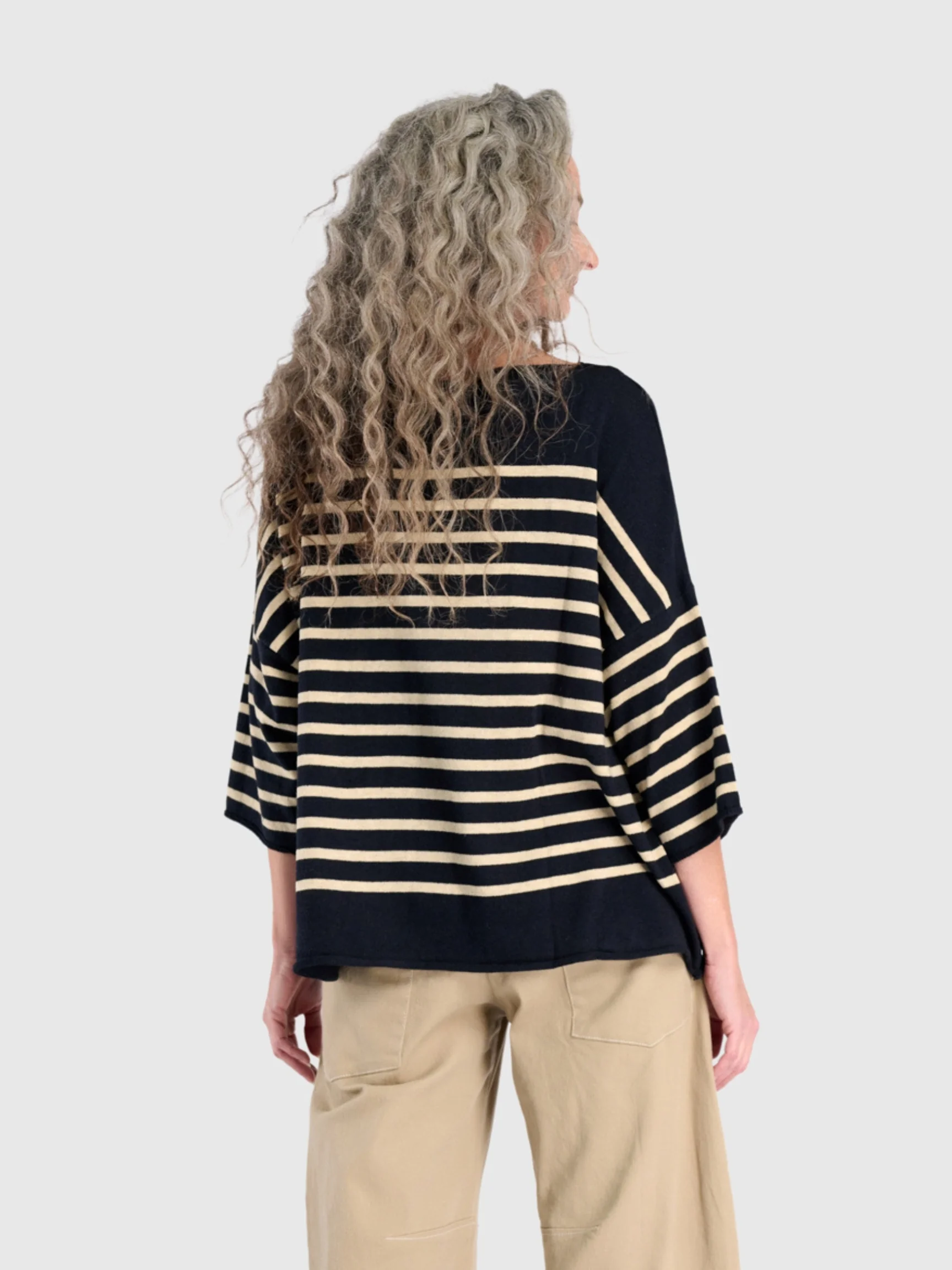 Carolina Relaxed Sweater in Stripes
