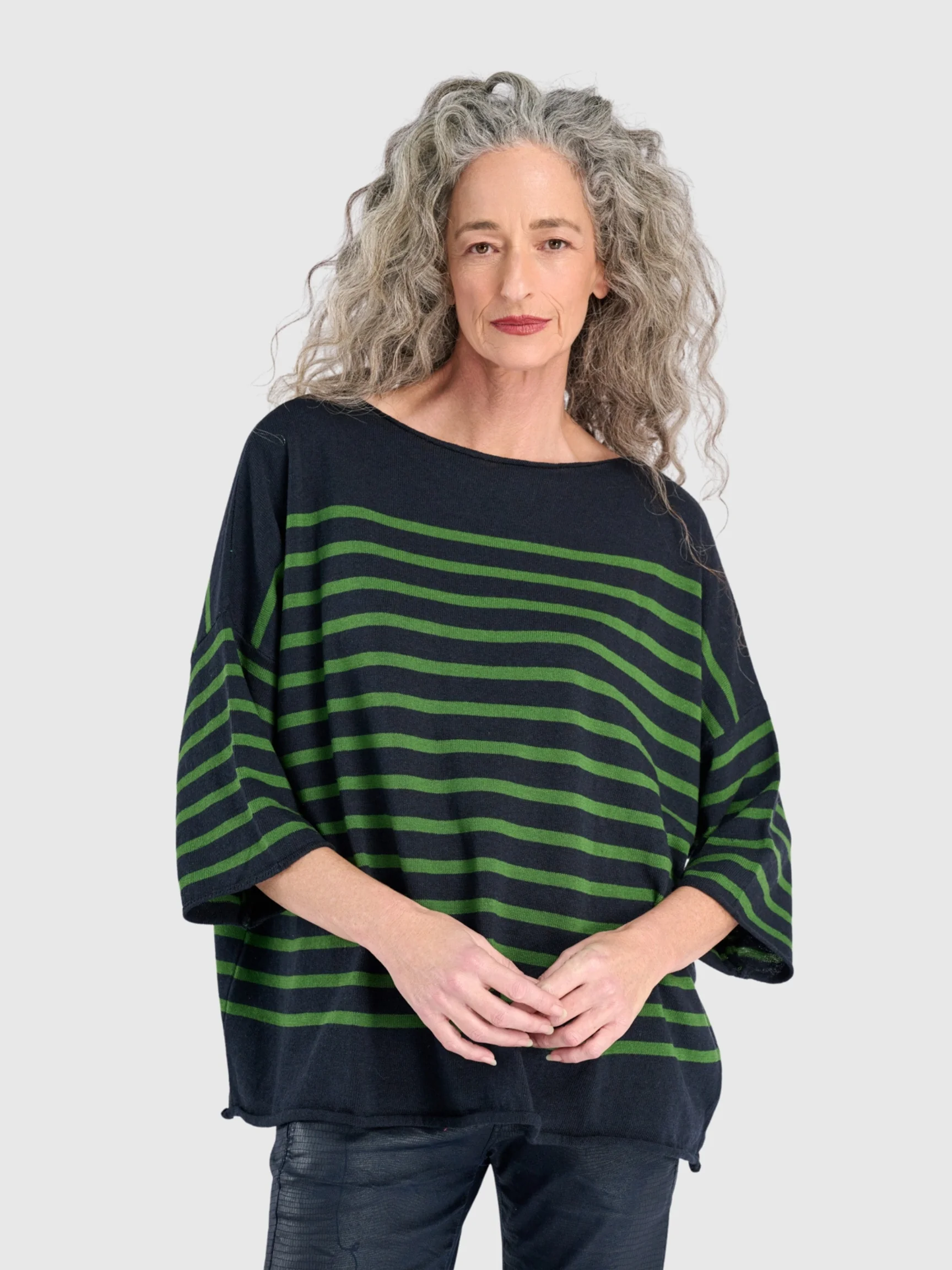 Carolina Relaxed Sweater in Stripes